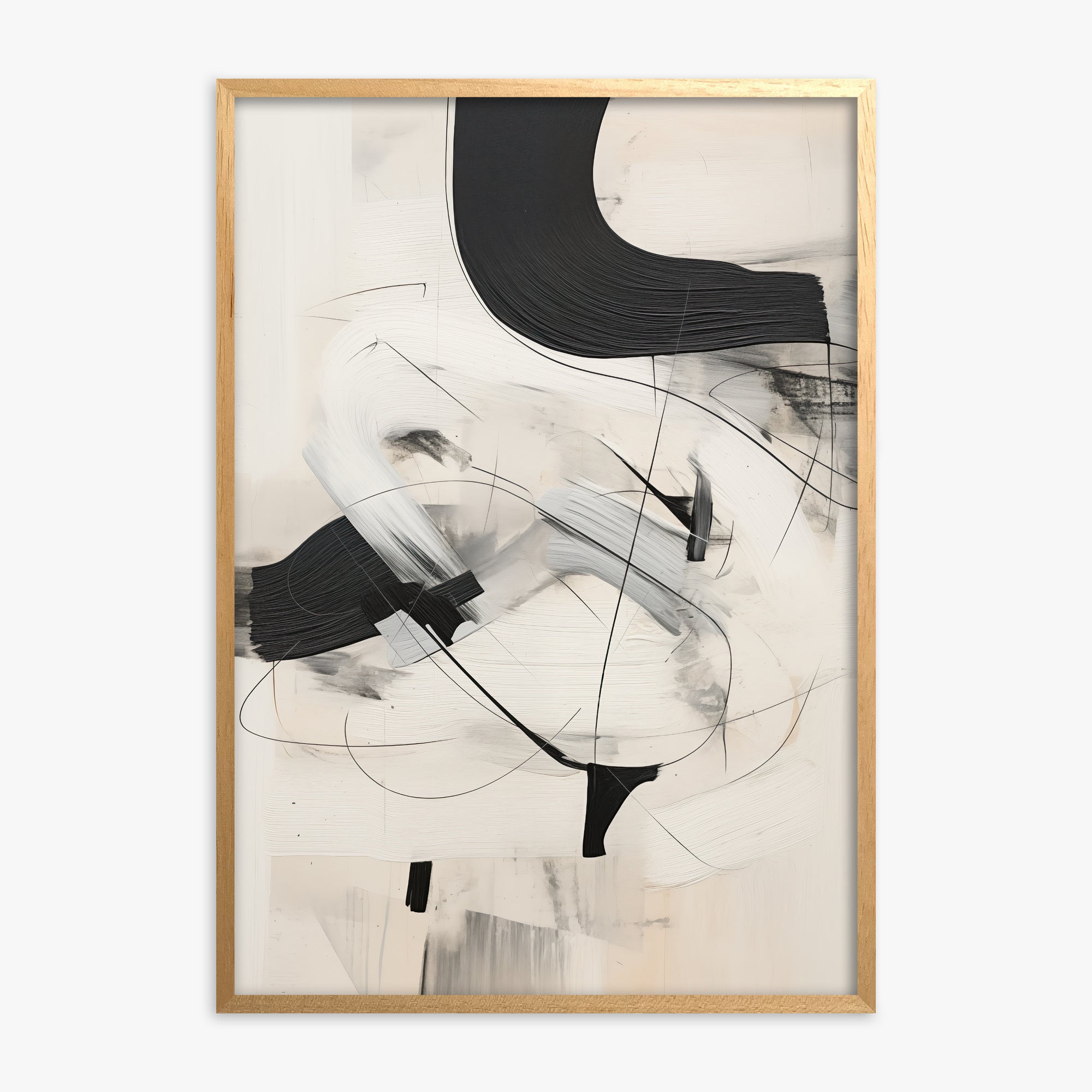 Rhythmic Gesture, Oak Framed Poster With Oak Frame