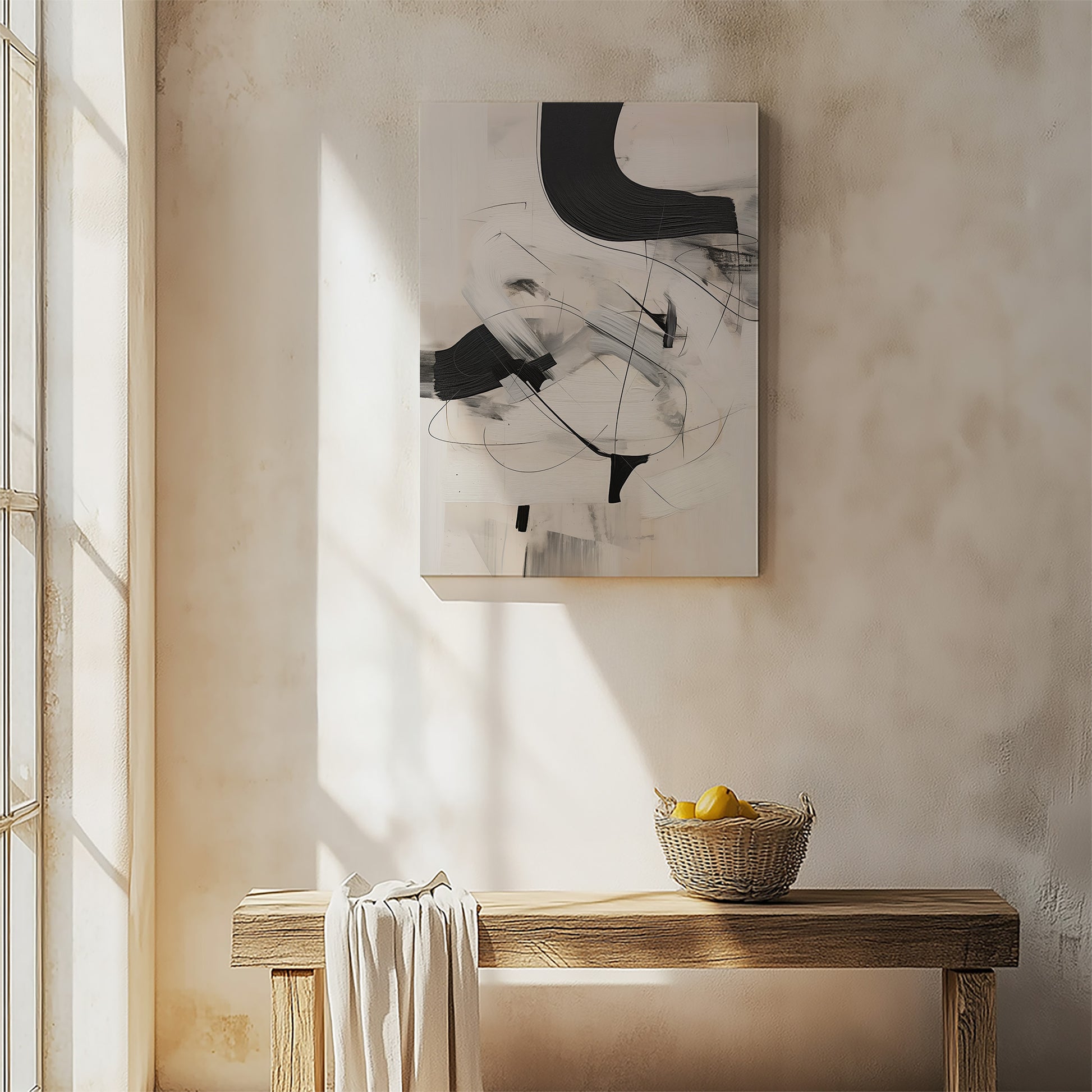 Design Concept No. 54 for Rhythmic Gesture Modern Satin Canvas Poster Art
