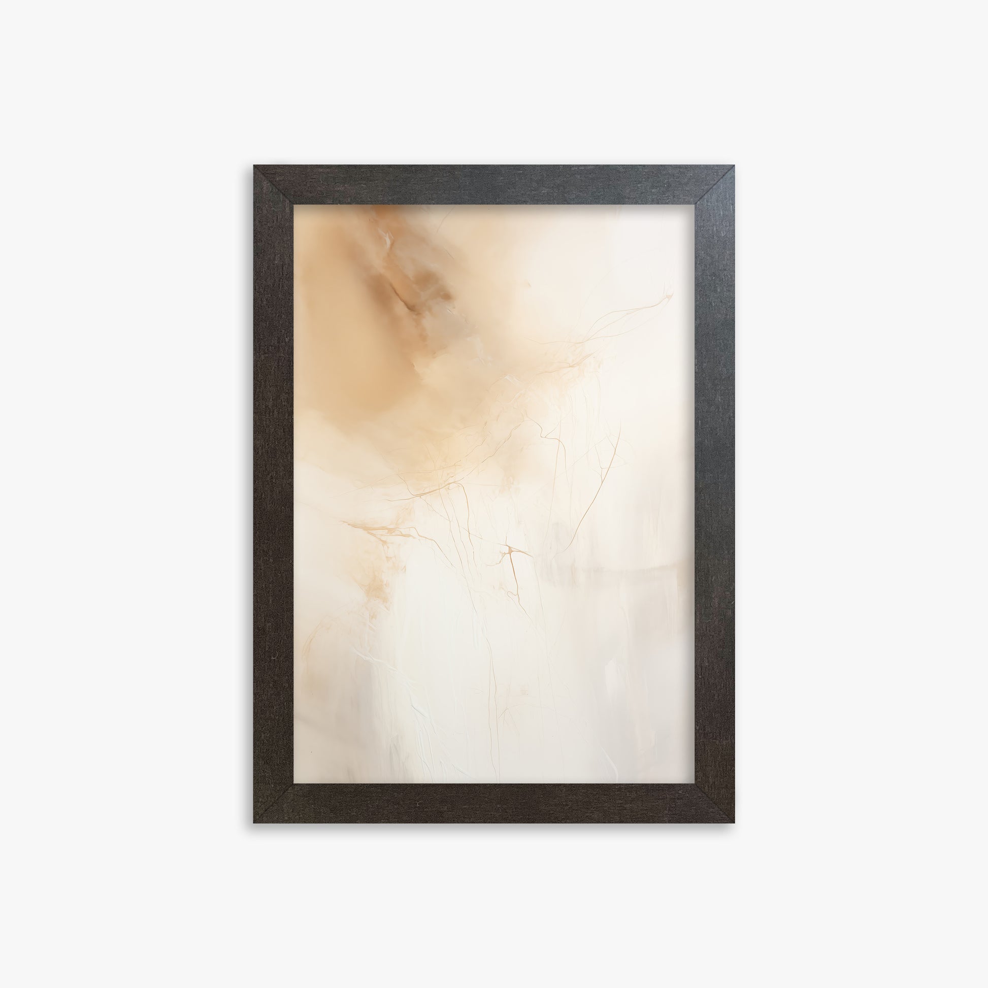 Golden Drift, 21x30cm Framed Poster With Espresso Frame