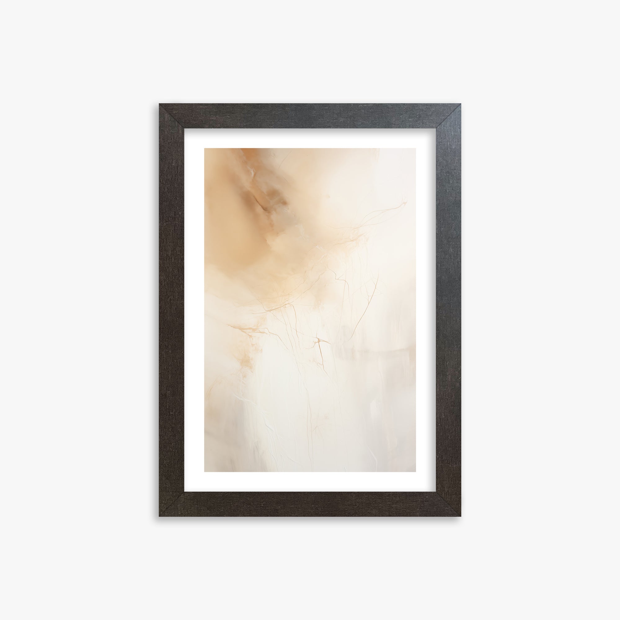 Golden Drift, 21x30cm Framed Poster With Espresso Frame