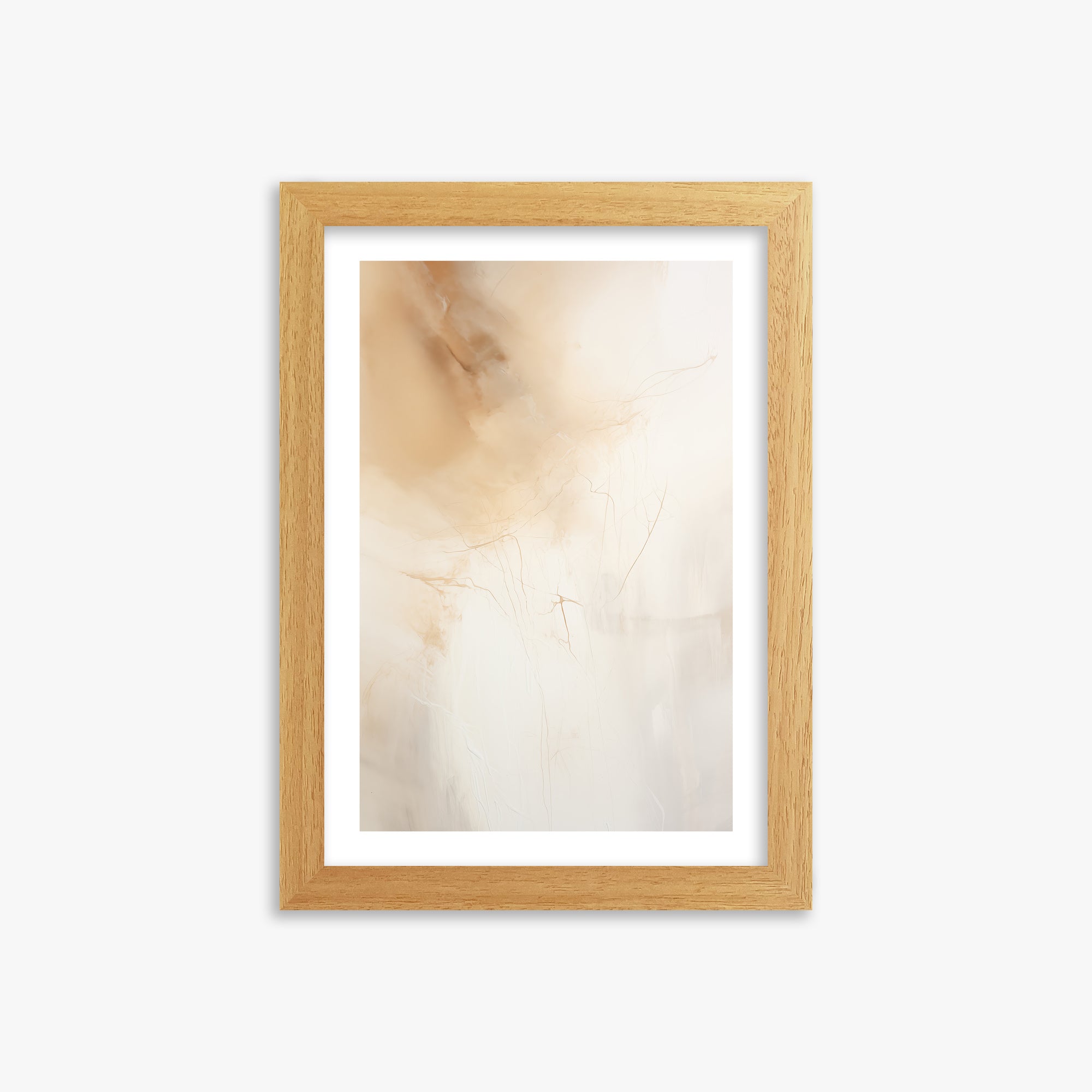 Golden Drift, 21x30cm Framed Poster With Oak Frame