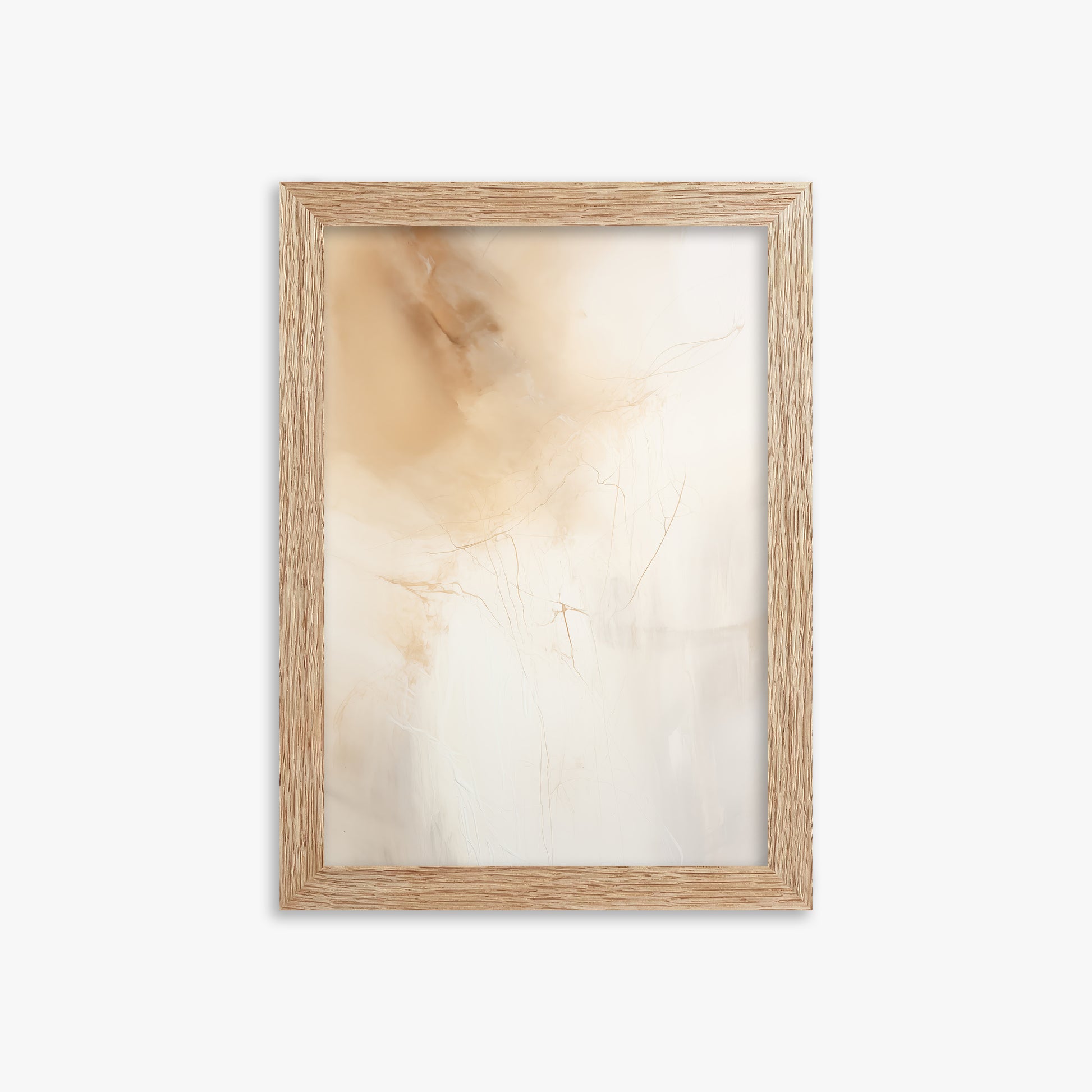 Golden Drift, 21x30cm Framed Poster With Raw Oak Frame