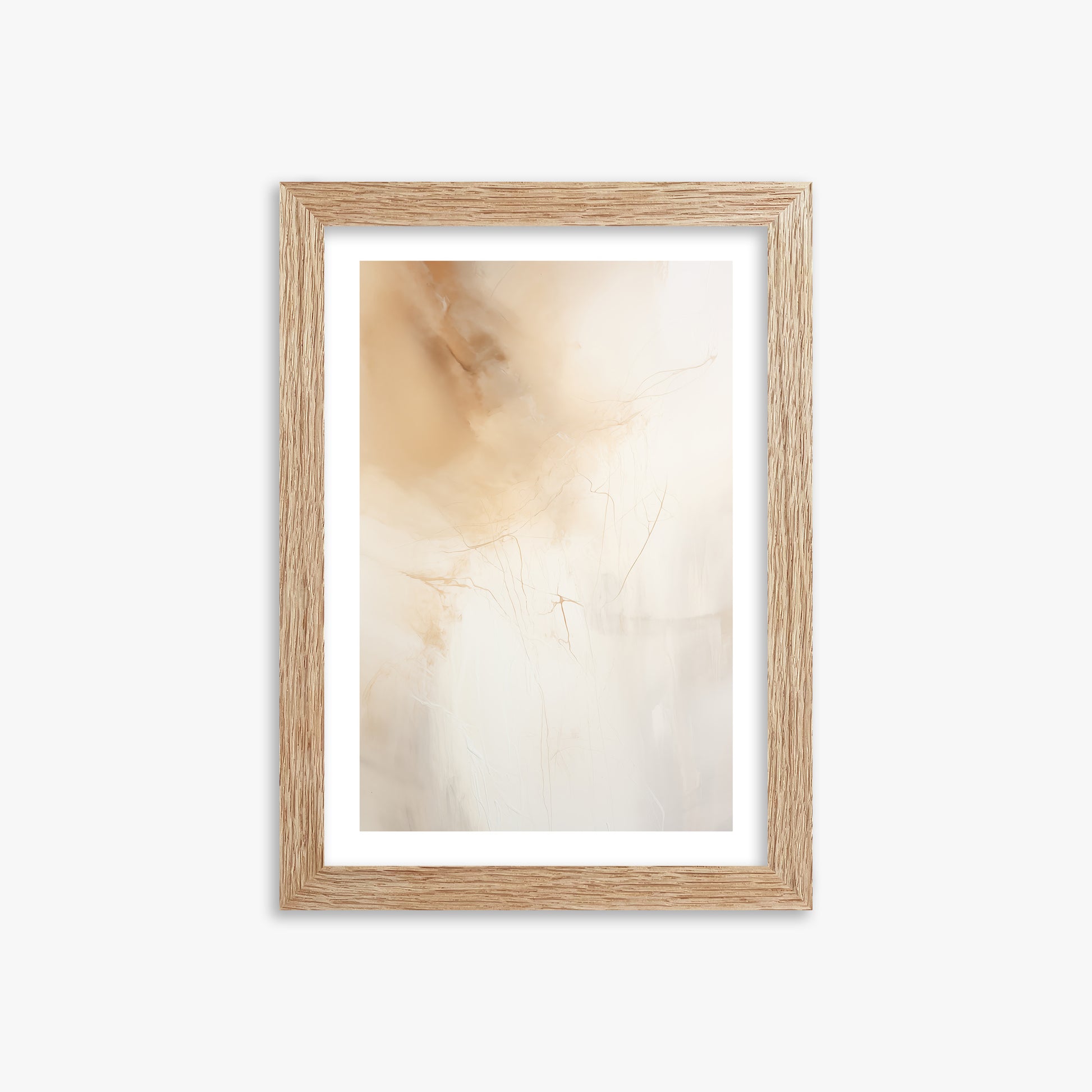 Golden Drift, 21x30cm Framed Poster With Raw Oak Frame