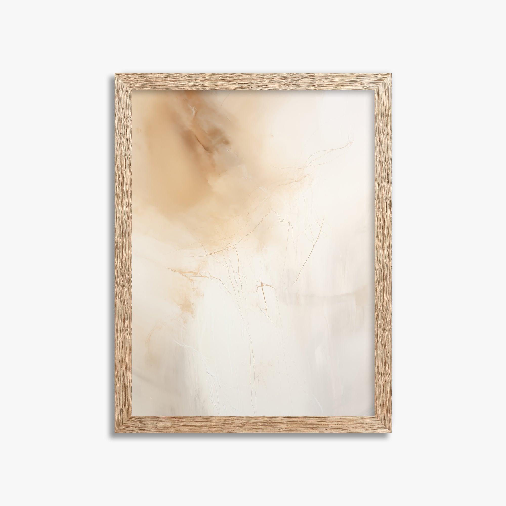 Golden Drift, 30x40cm Framed Poster With Raw Oak Frame