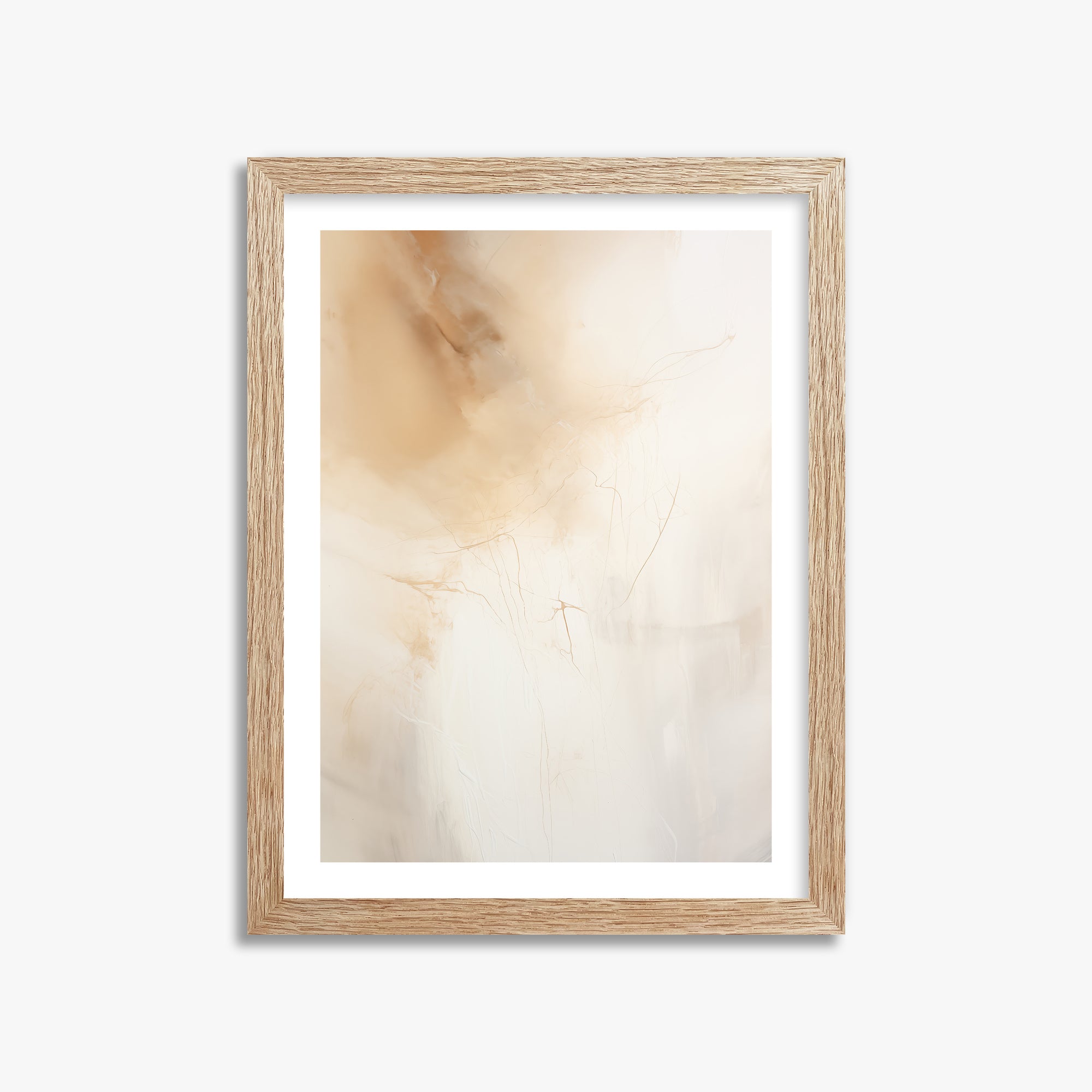 Golden Drift, 30x40cm Framed Poster With Raw Oak Frame