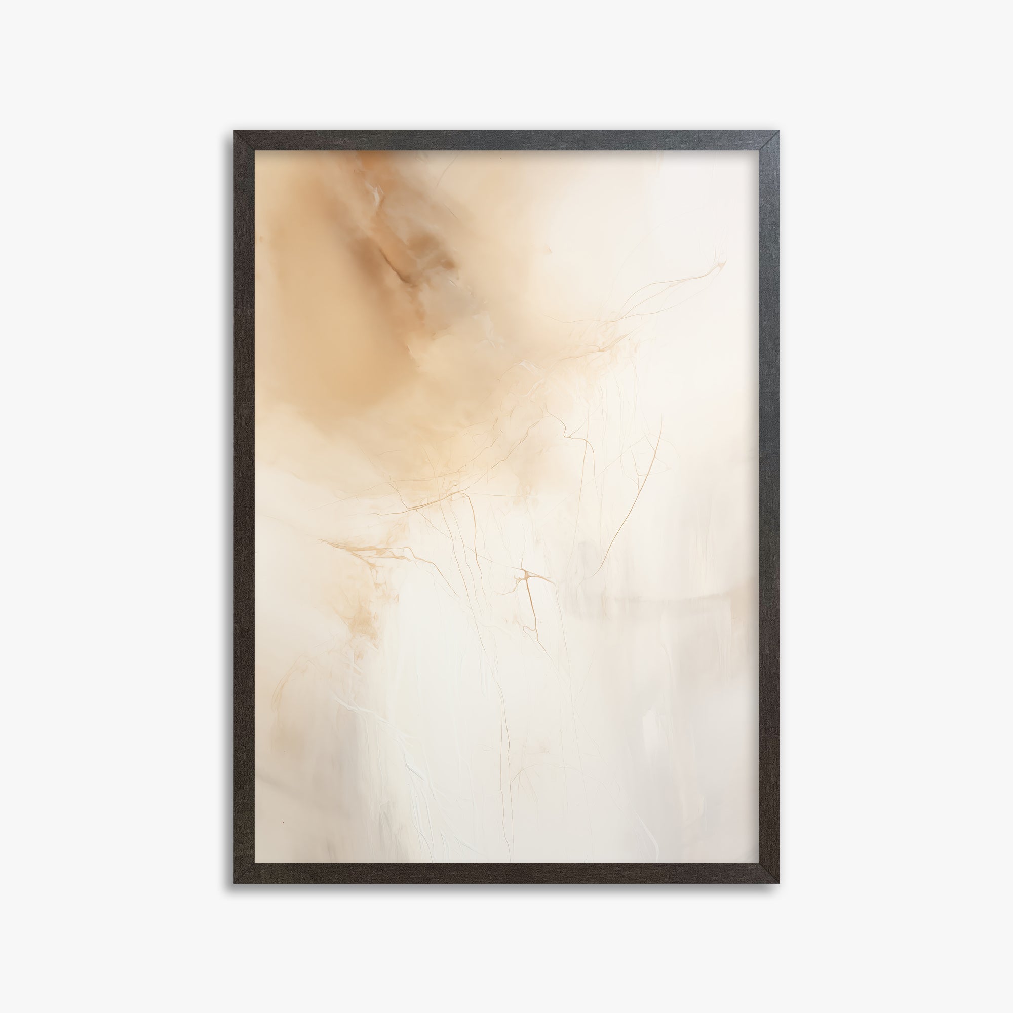 Golden Drift, 50x70cm Framed Poster With Espresso Frame