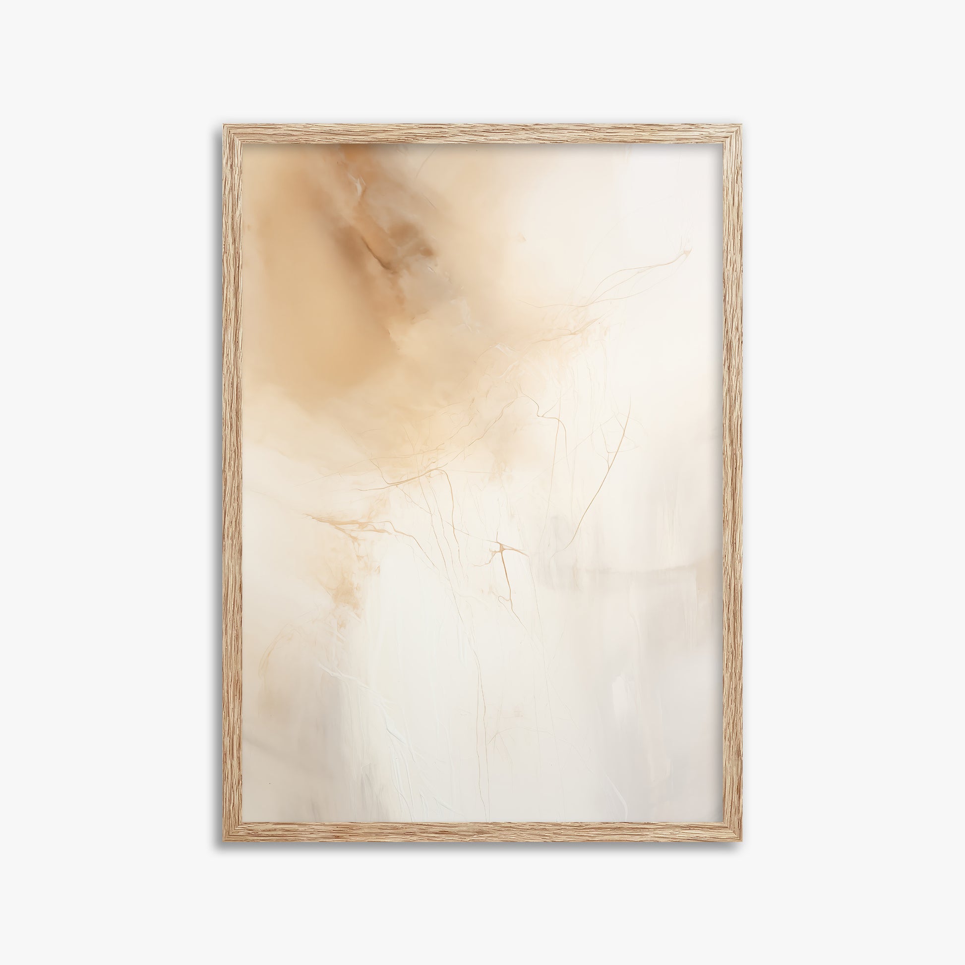 Golden Drift, 50x70cm Framed Poster With Raw Oak Frame