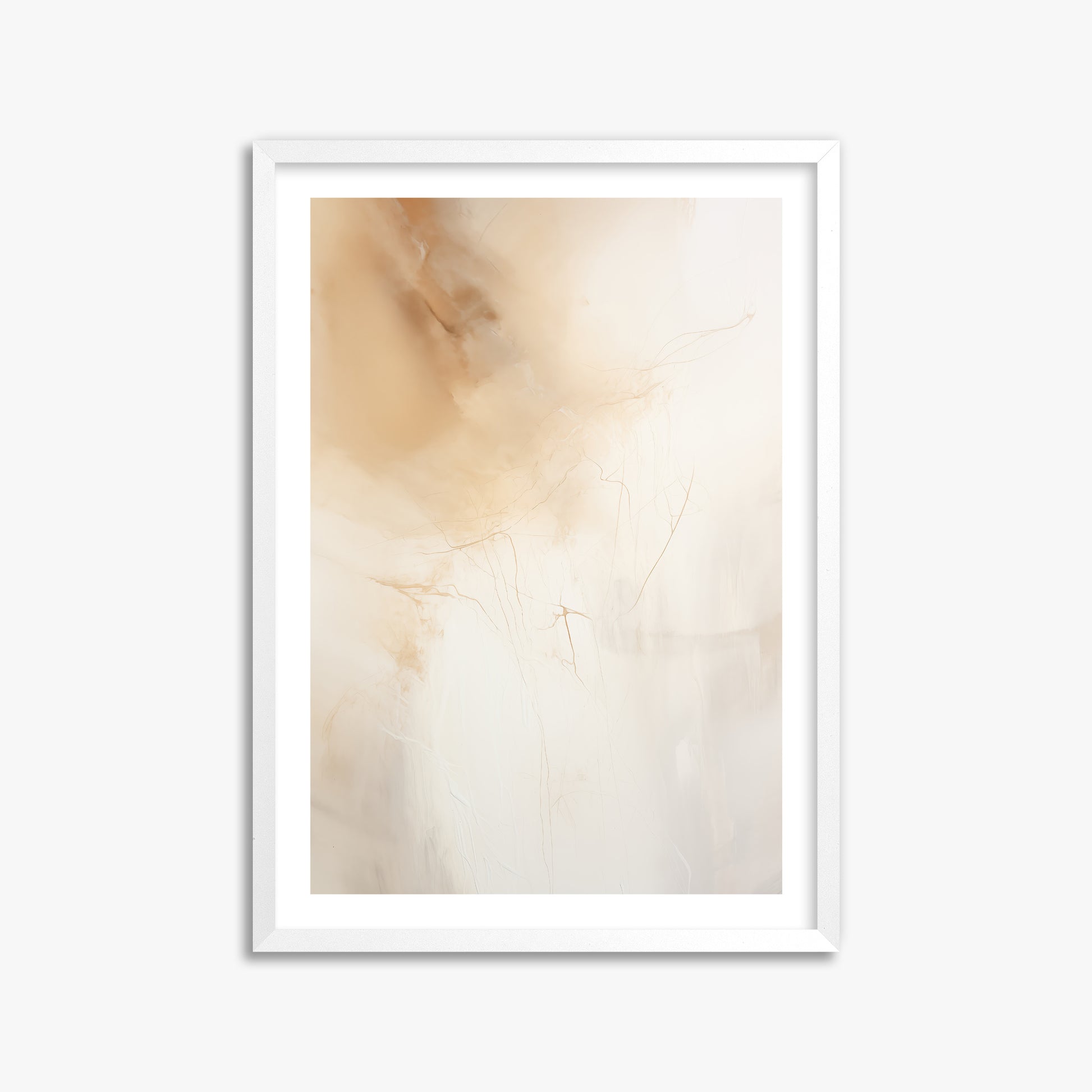 Golden Drift, 50x70cm Framed Poster With White Frame