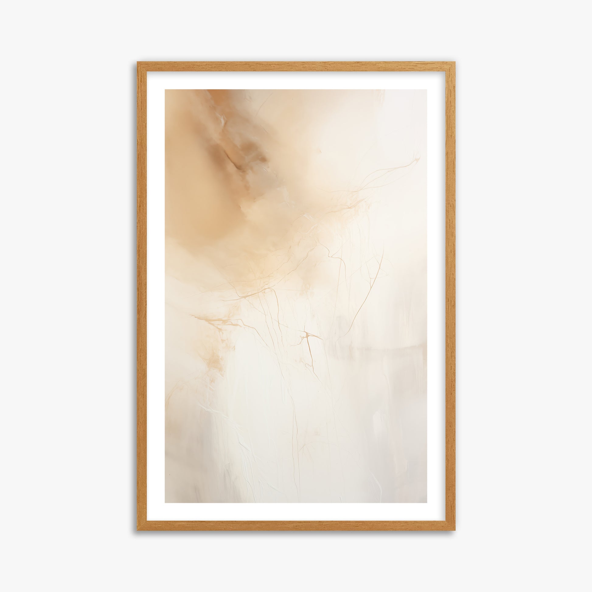 Golden Drift, 61x91cm Framed Poster With Oak Frame