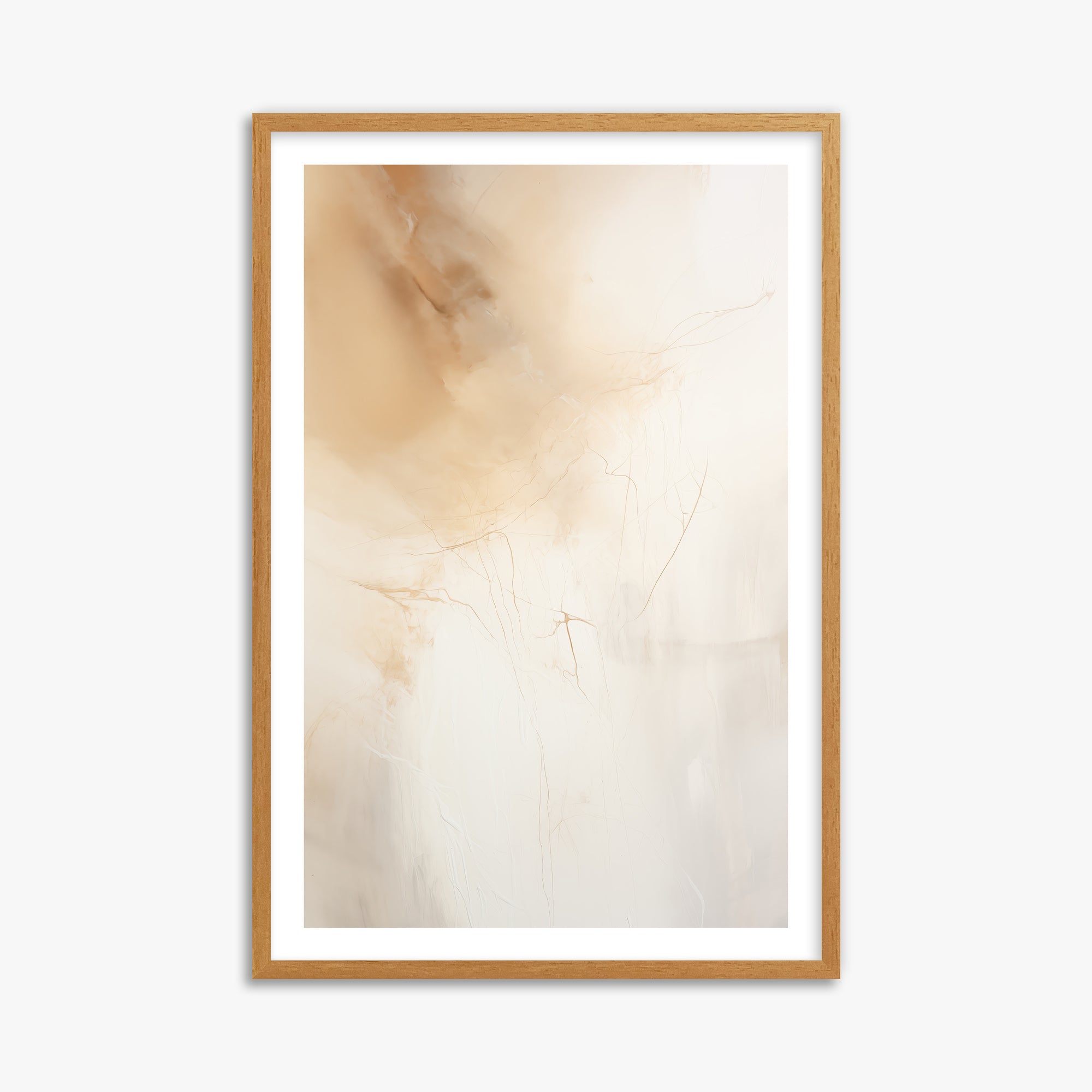 Golden Drift, 61x91cm Framed Poster With Oak Frame