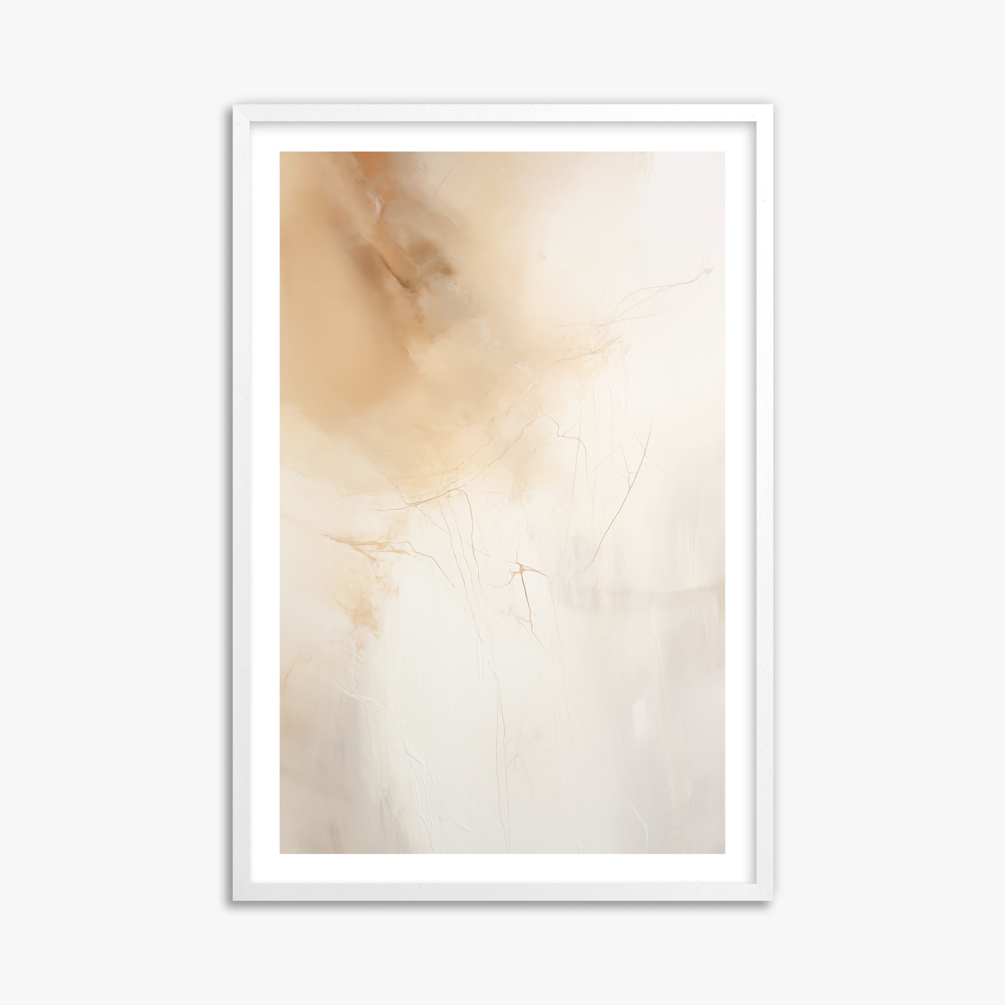 Golden Drift, 61x91cm Framed Poster With White Frame
