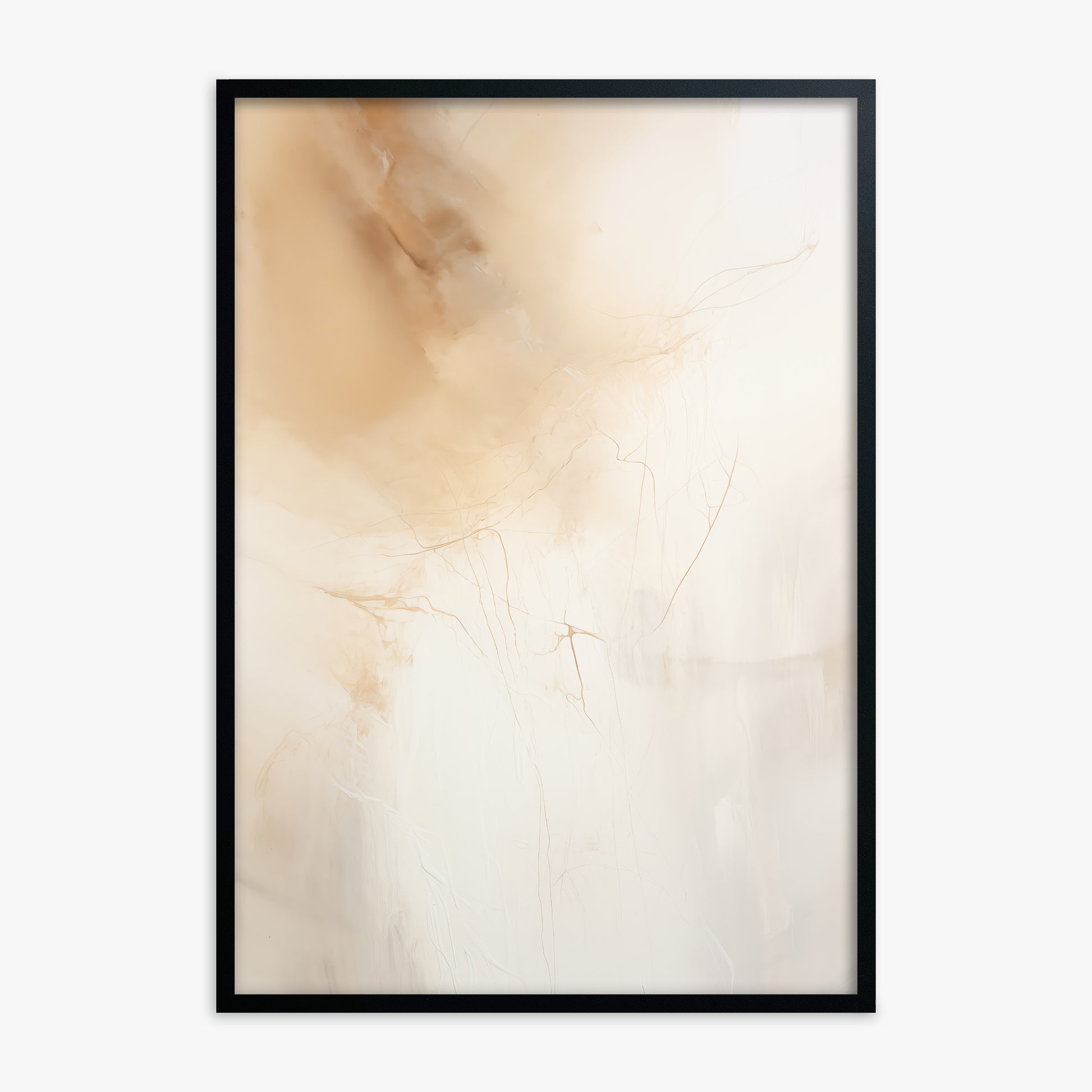 Golden Drift, Black Framed Poster With Black Frame
