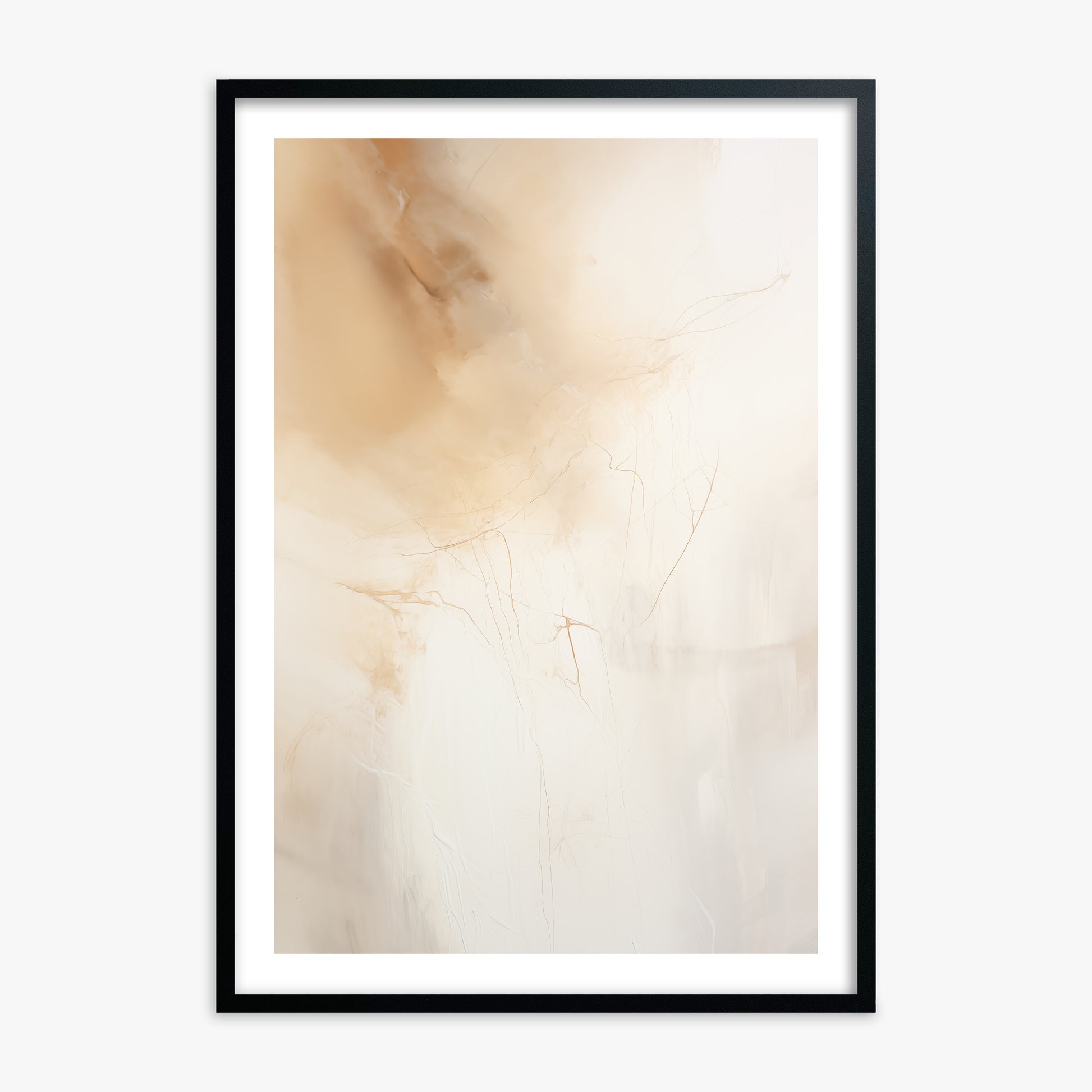 Golden Drift, 70x100cm Framed Poster With Black Frame