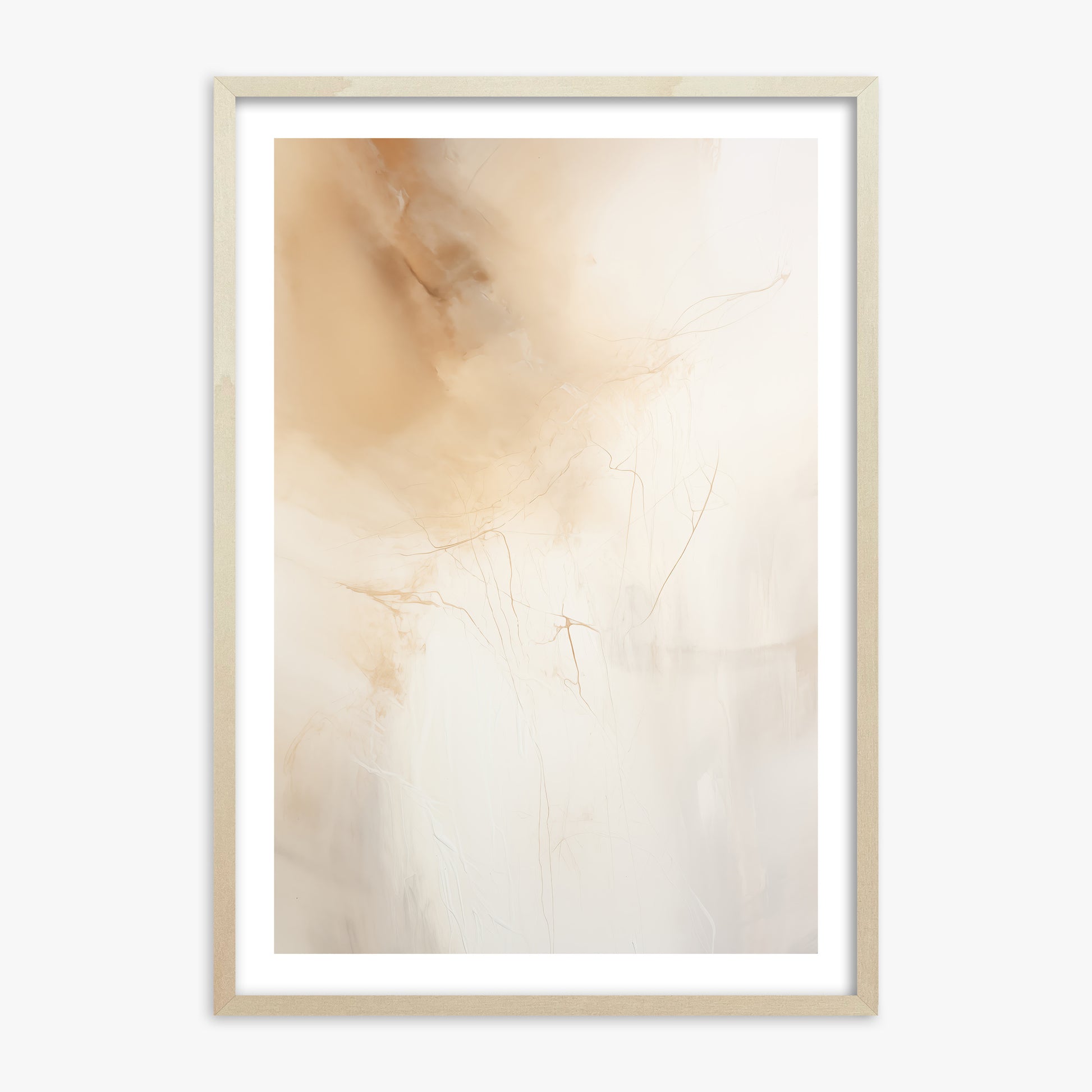 Golden Drift, 70x100cm Framed Poster With Lime Wood Frame