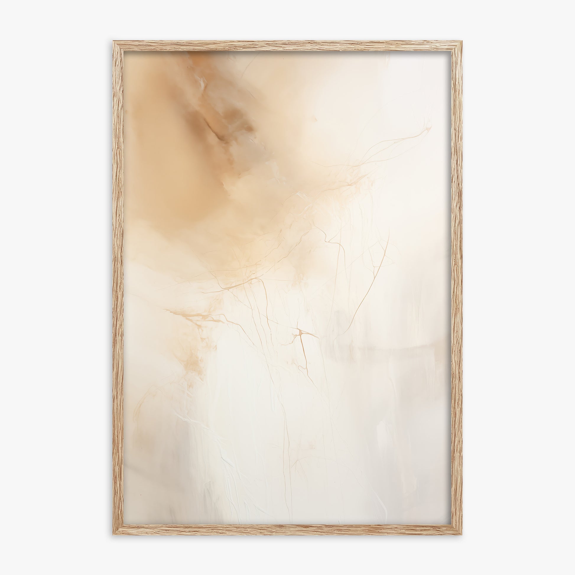 Golden Drift, 70x100cm Framed Poster With Raw Oak Frame