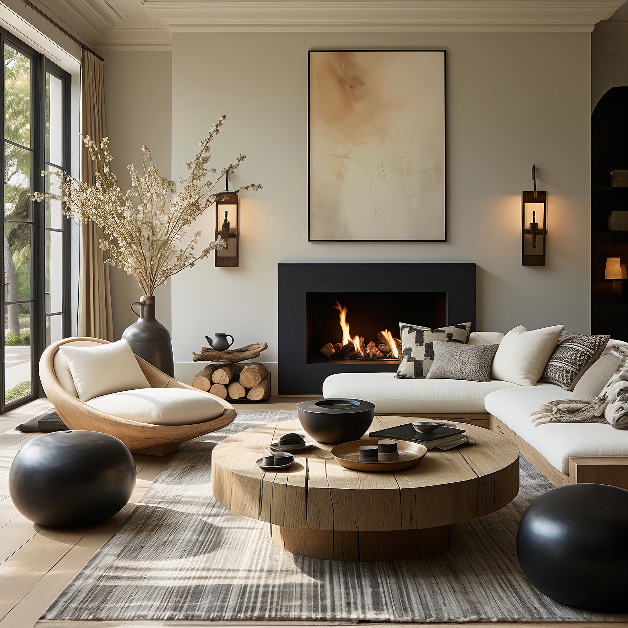 Design Concept No. 39 for Golden Drift Modern Poster Art