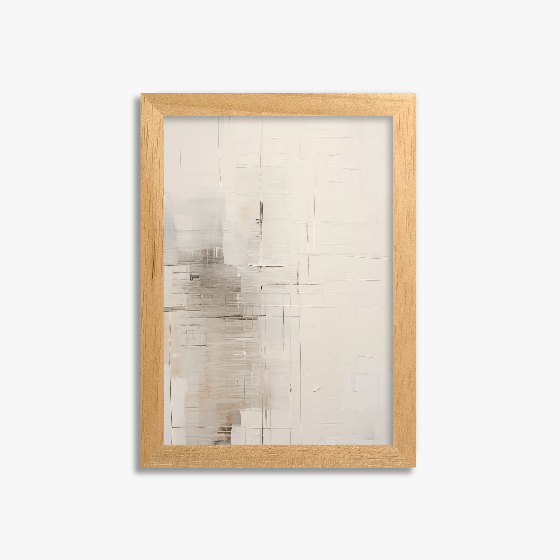Veiled Grids, 21x30cm Framed Poster With Oak Frame