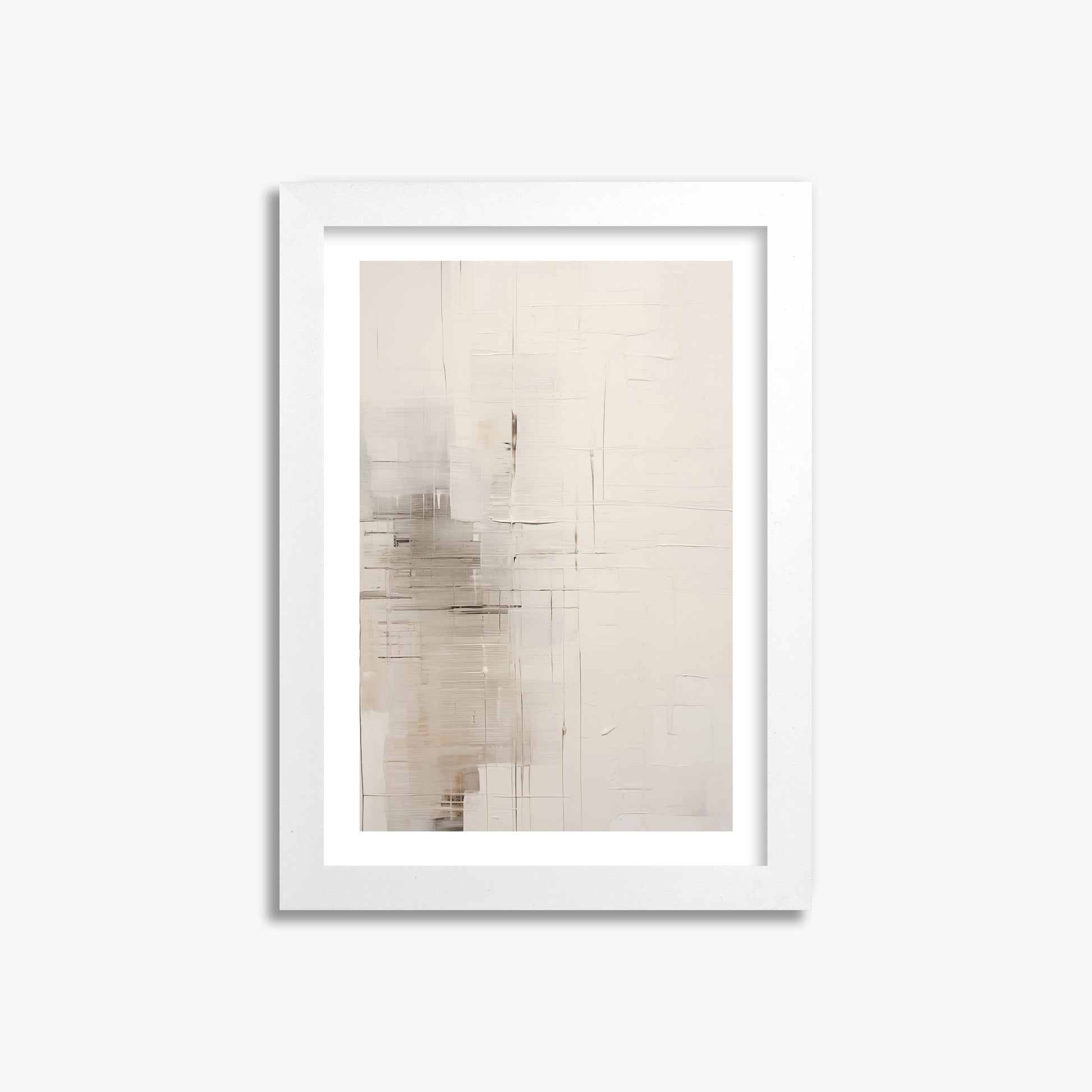 Veiled Grids, 21x30cm Framed Poster With White Frame