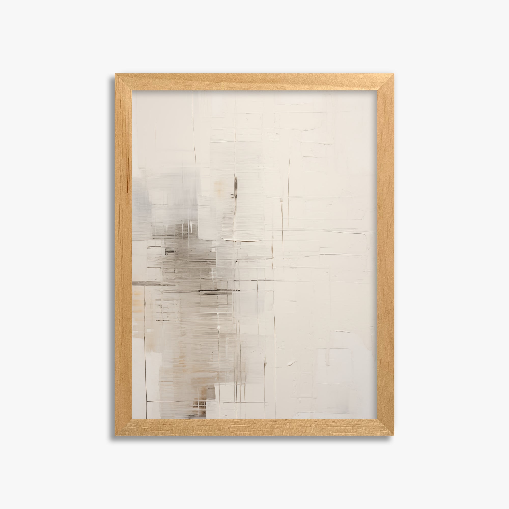 Veiled Grids, 30x40cm Framed Poster With Oak Frame