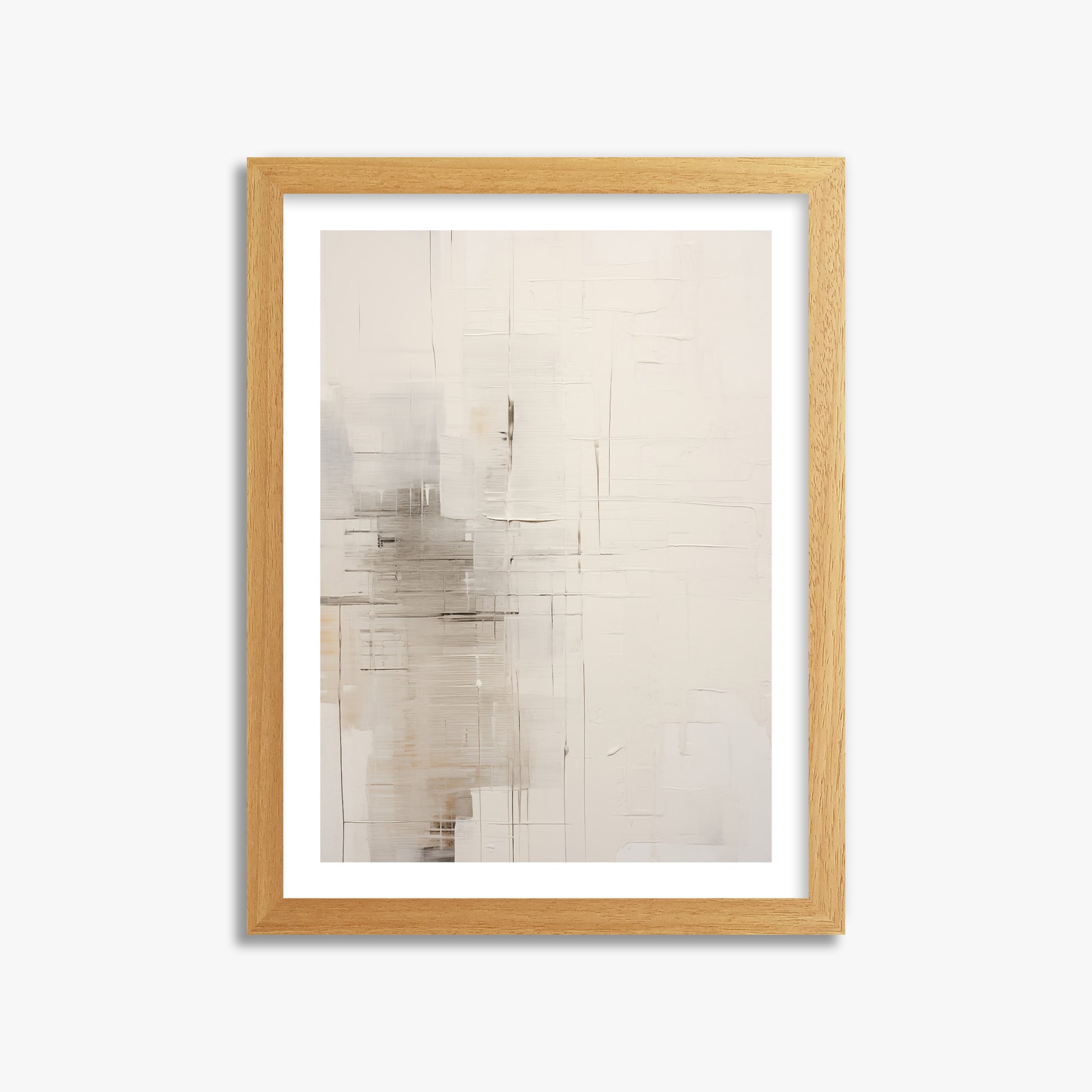 Veiled Grids, 30x40cm Framed Poster With Oak Frame