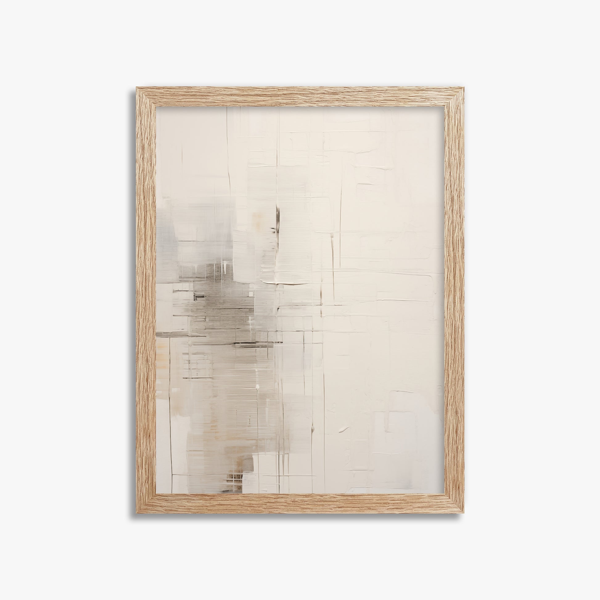 Veiled Grids, 30x40cm Framed Poster With Raw Oak Frame