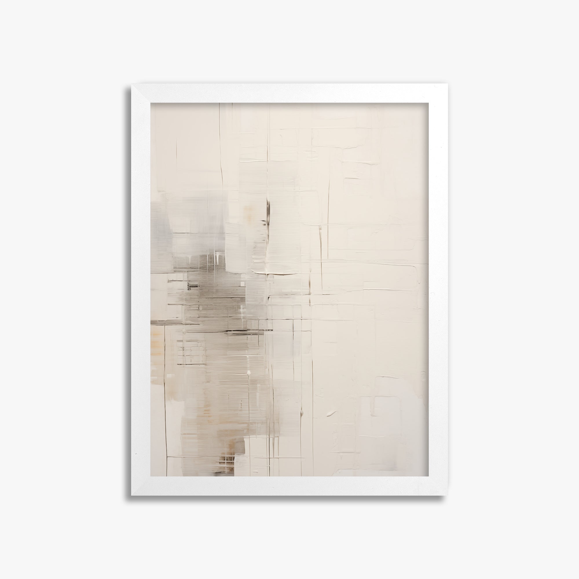 Veiled Grids, 30x40cm Framed Poster With White Frame