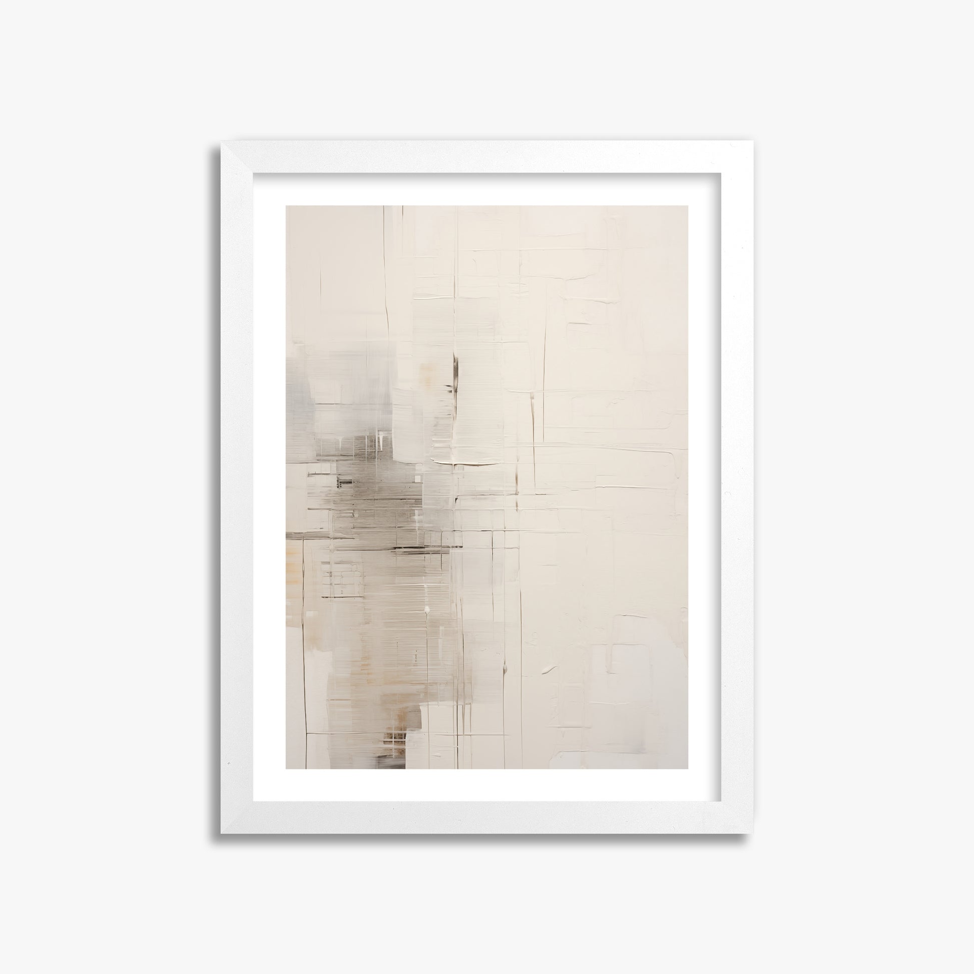 Veiled Grids, 30x40cm Framed Poster With White Frame