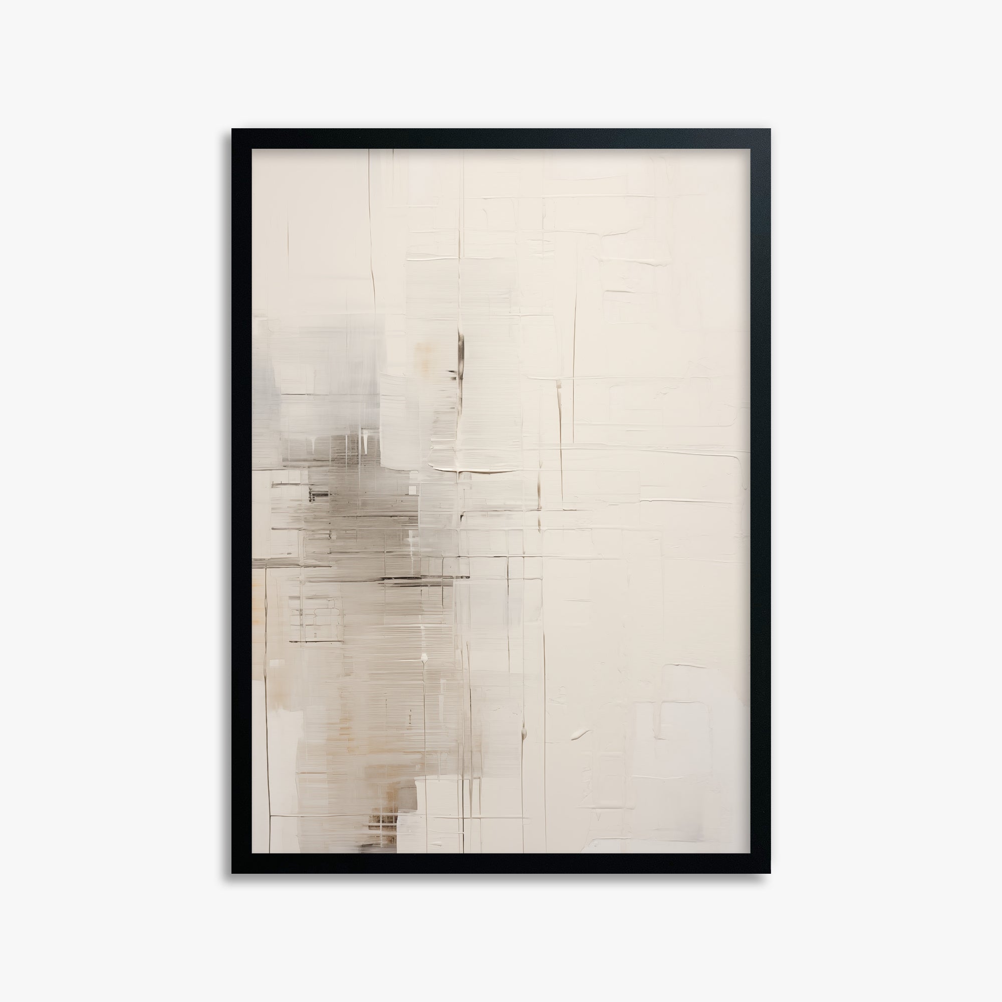 Veiled Grids, 50x70cm Framed Poster With Black Frame