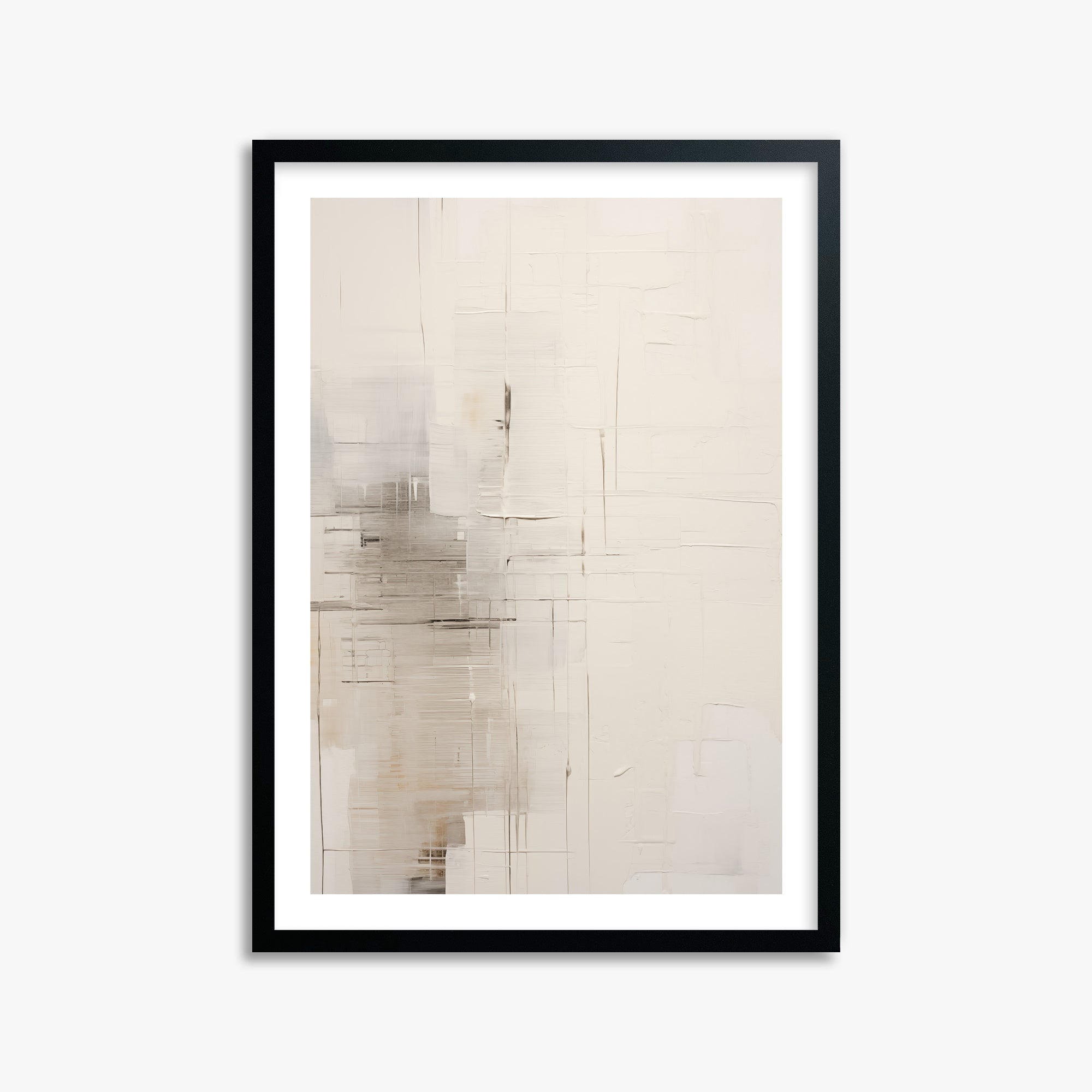 Veiled Grids, 50x70cm Framed Poster With Black Frame