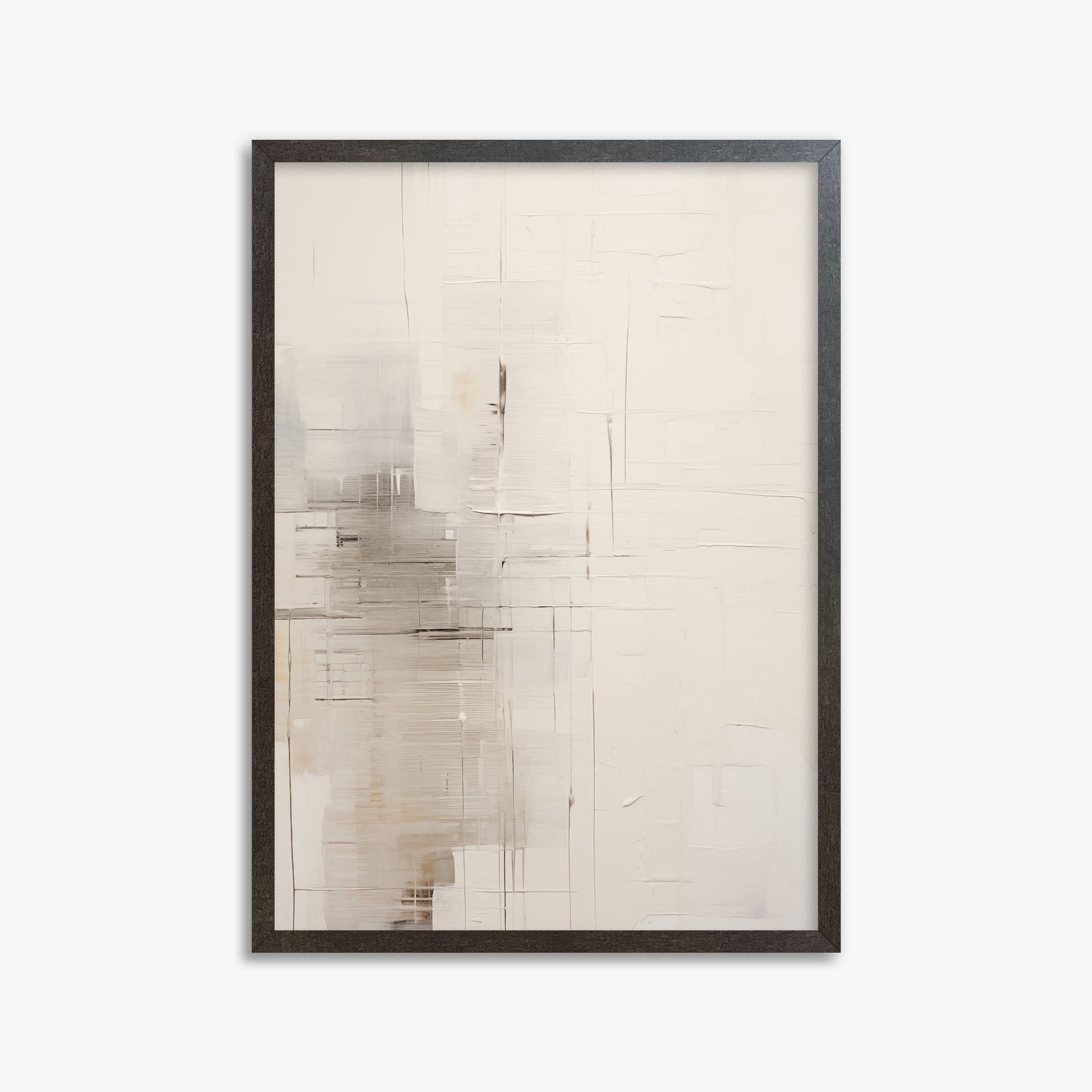 Veiled Grids, 50x70cm Framed Poster With Espresso Frame