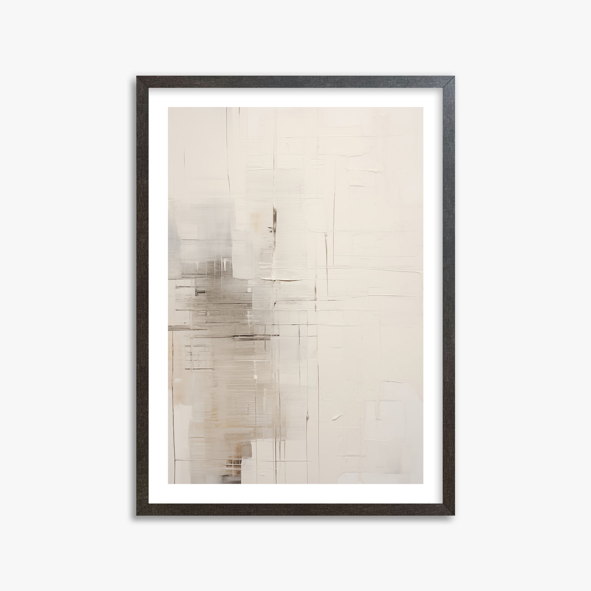 Veiled Grids, 50x70cm Framed Poster With Espresso Frame