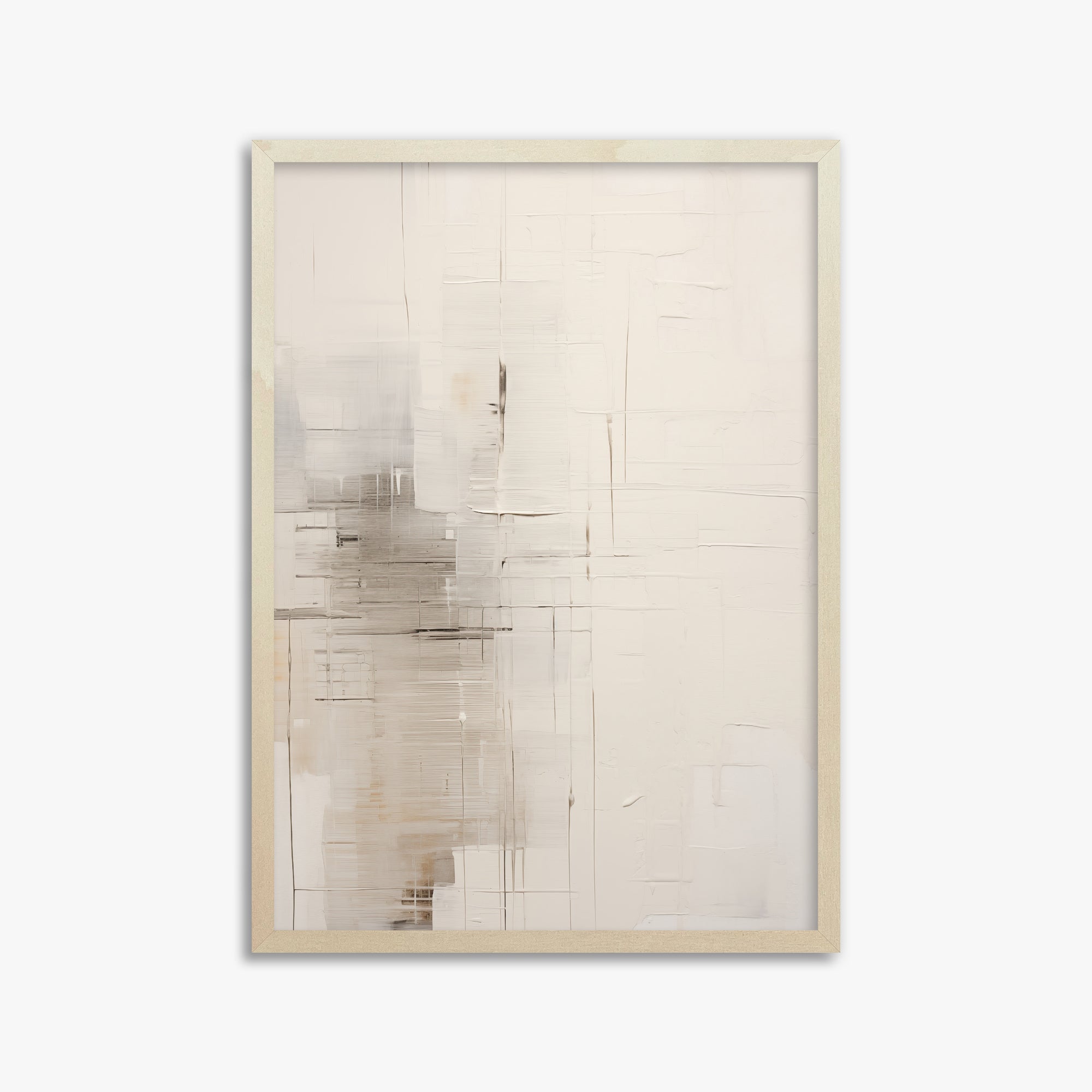Veiled Grids, 50x70cm Framed Poster With Lime Wood Frame