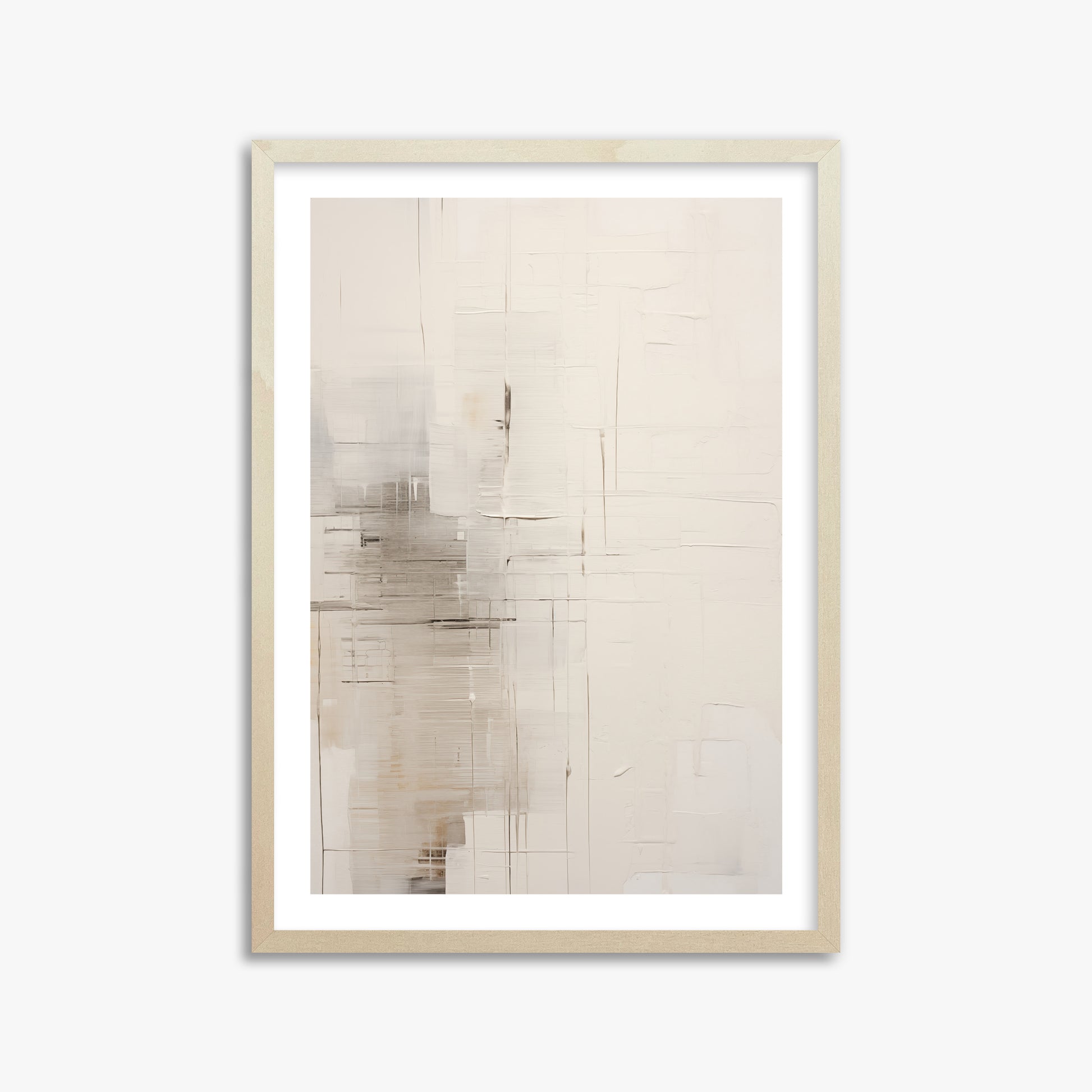 Veiled Grids, 50x70cm Framed Poster With Lime Wood Frame