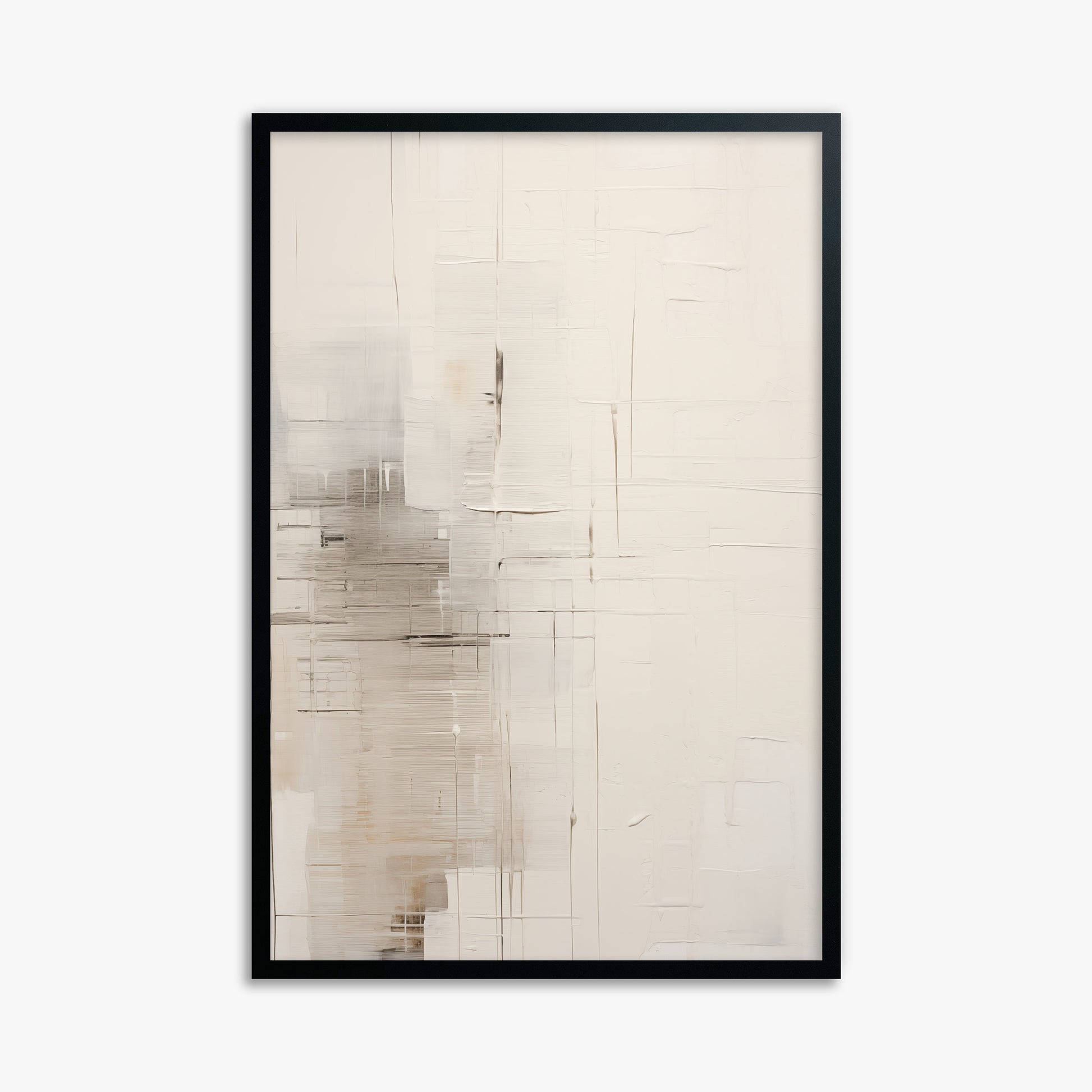 Veiled Grids, 61x91cm Framed Poster With Black Frame