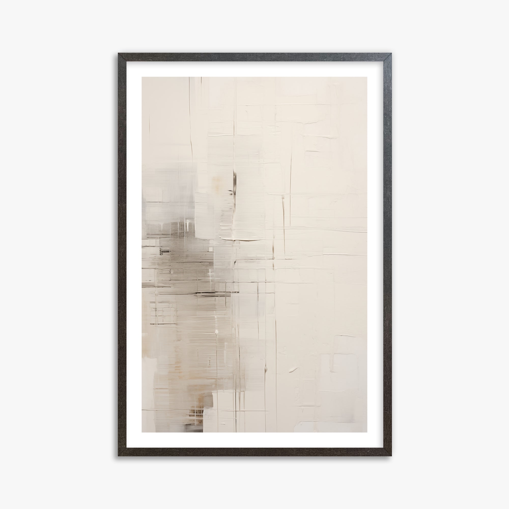 Veiled Grids, 61x91cm Framed Poster With Espresso Frame