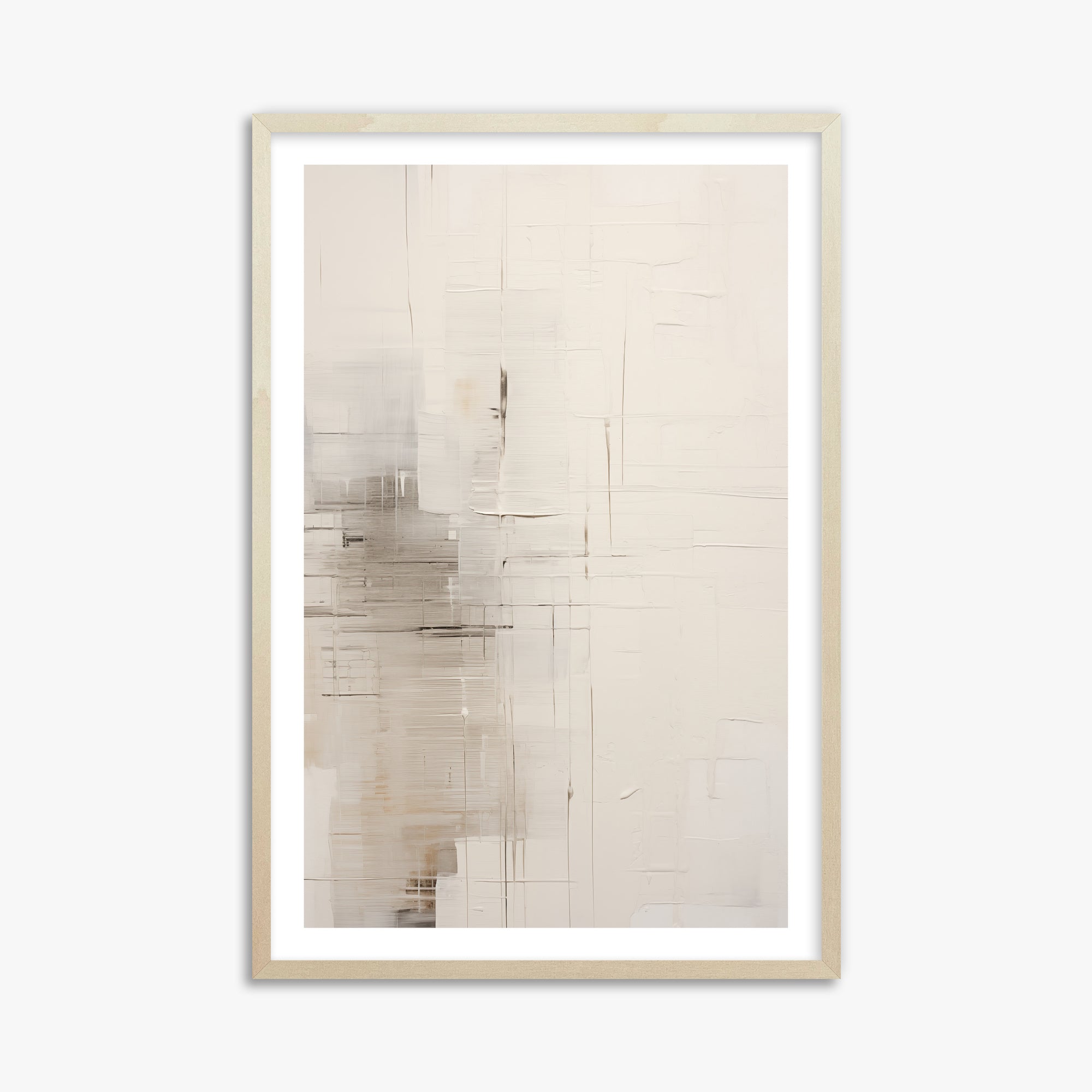 Veiled Grids, 61x91cm Framed Poster With Lime Wood Frame