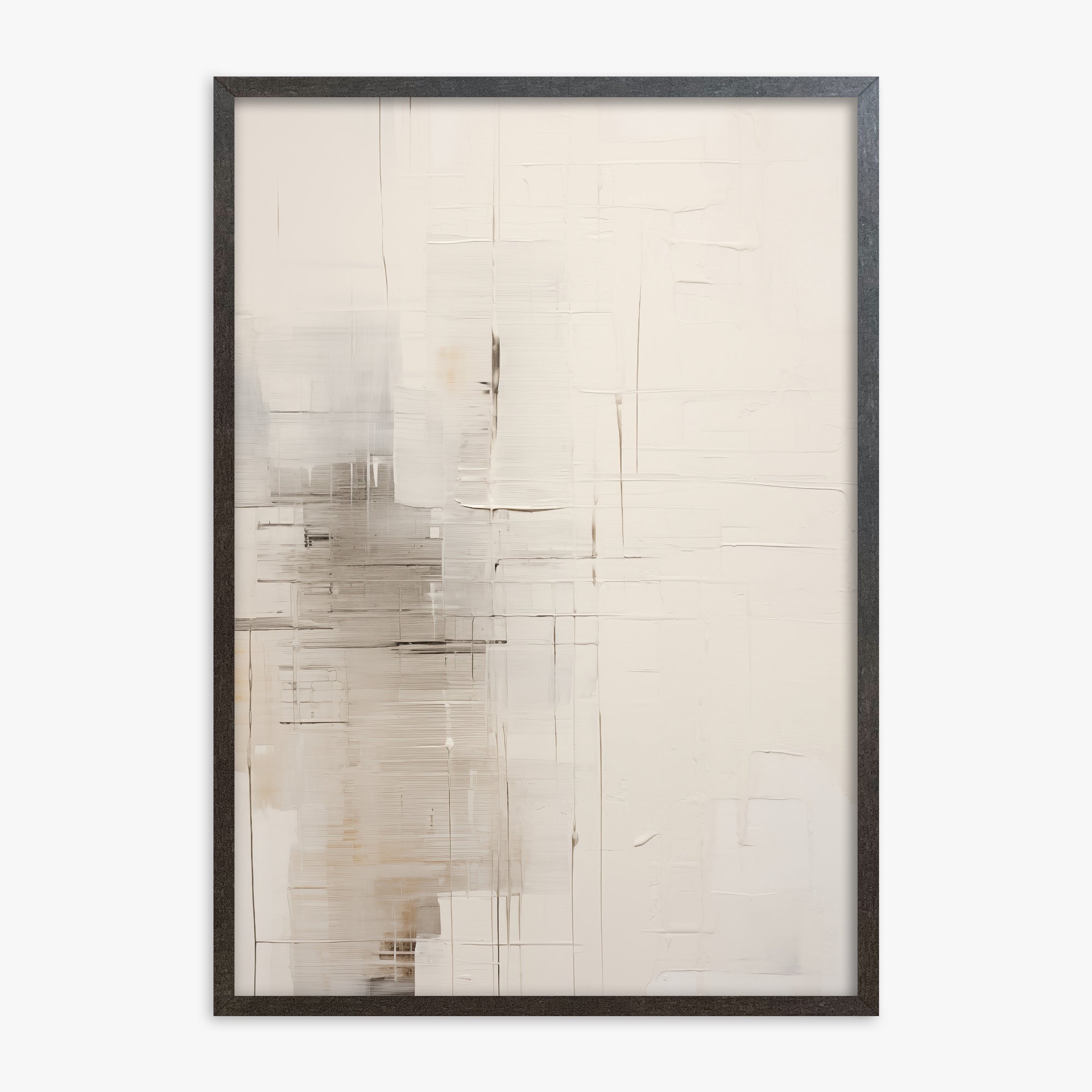Veiled Grids, 70x100cm Framed Poster With Espresso Frame