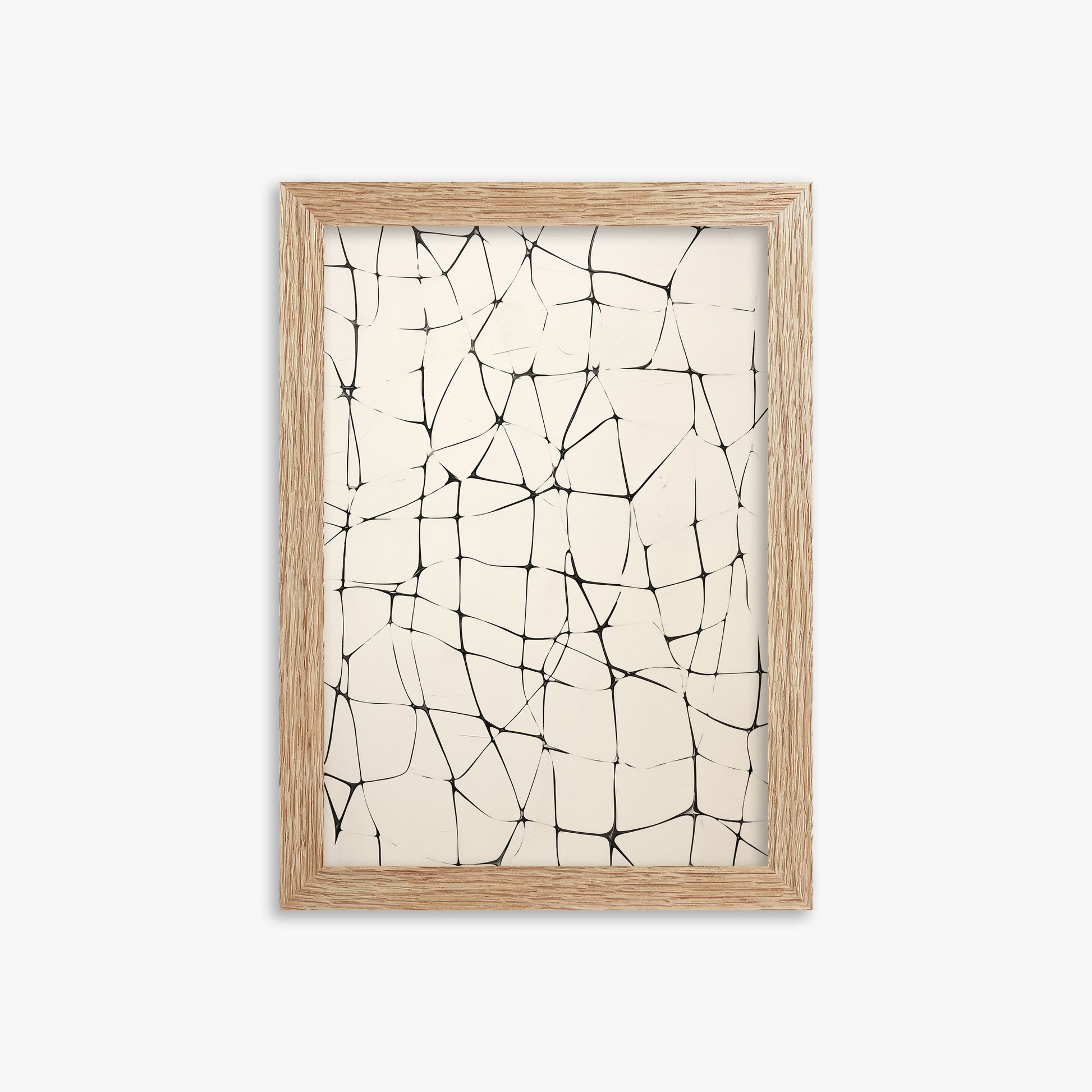 Fractured Serenity, 21x30cm Framed Poster With Raw Oak Frame