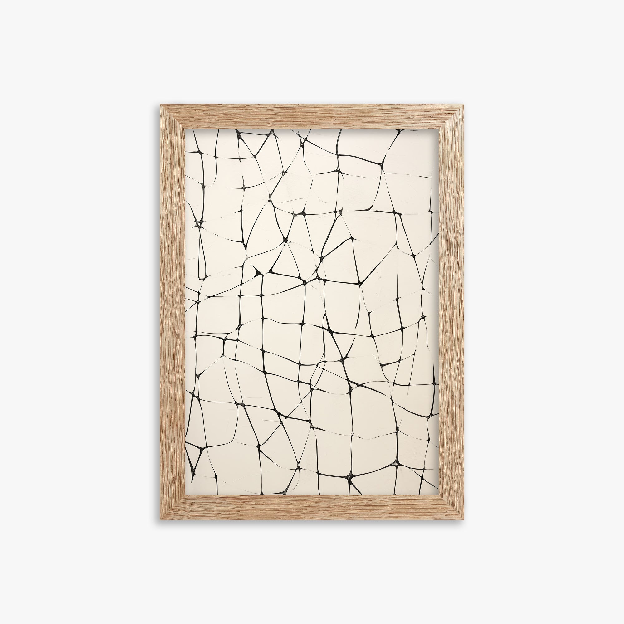 Fractured Serenity, 21x30cm Framed Poster With Raw Oak Frame