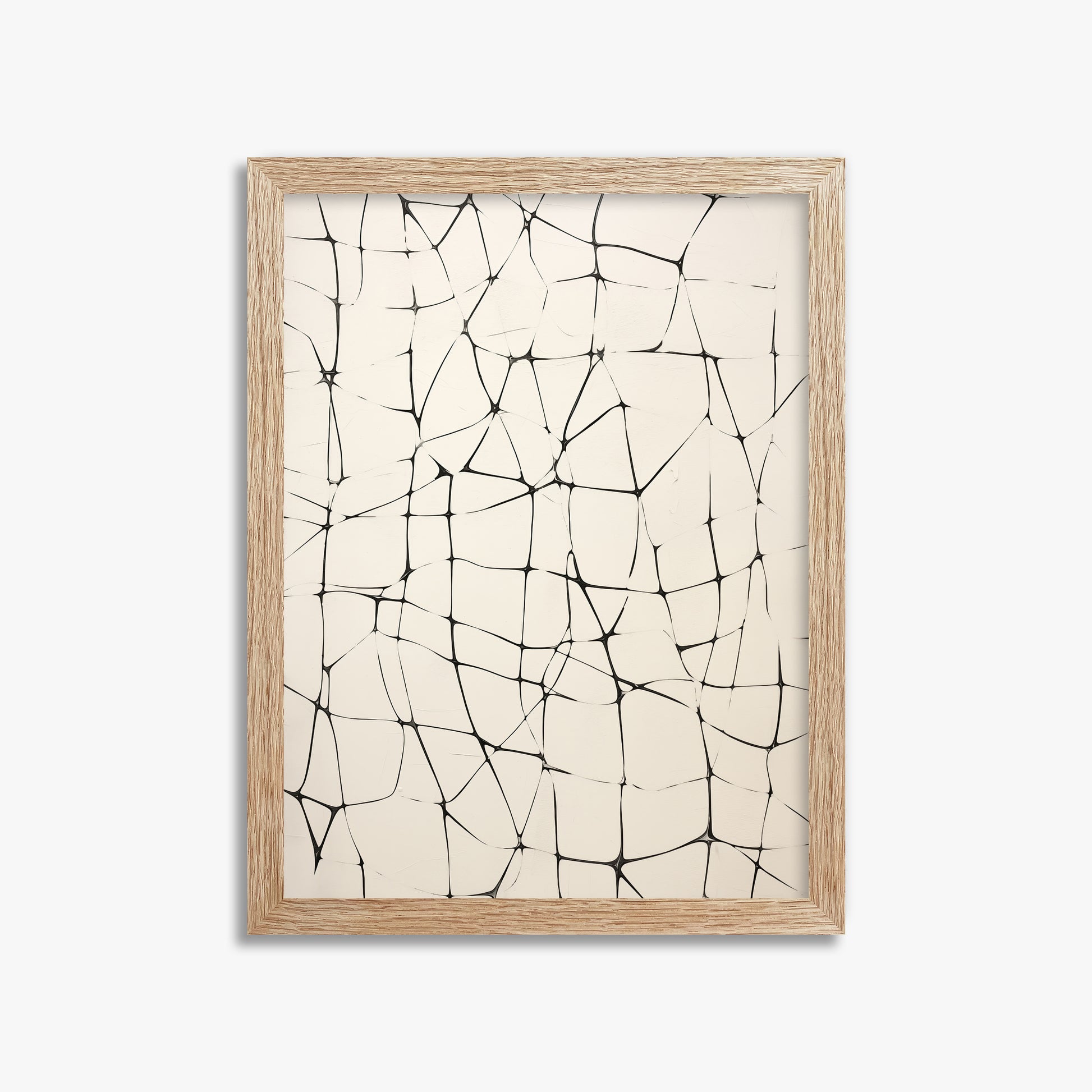 Fractured Serenity, 30x40cm Framed Poster With Raw Oak Frame