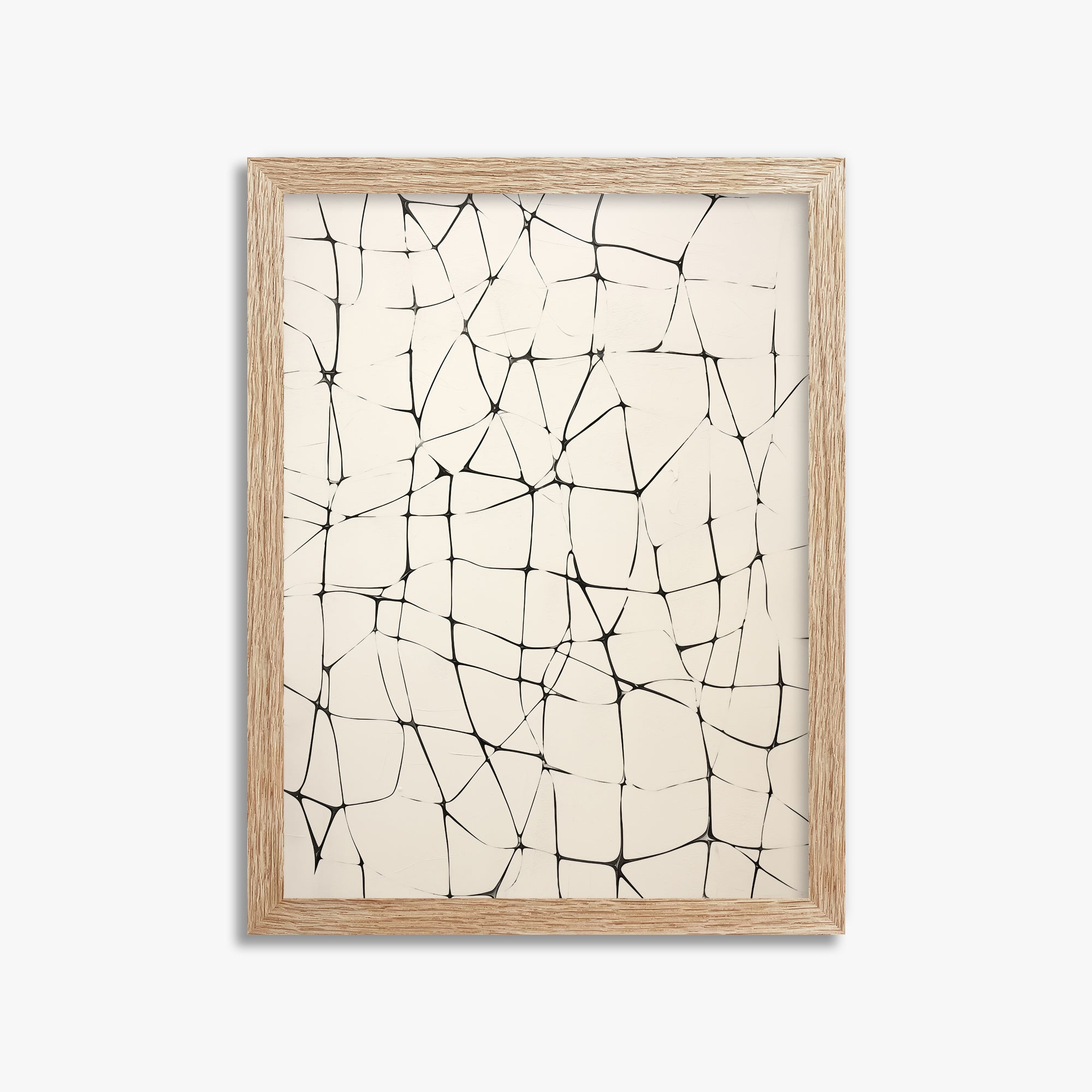 Fractured Serenity, 30x40cm Framed Poster With Raw Oak Frame