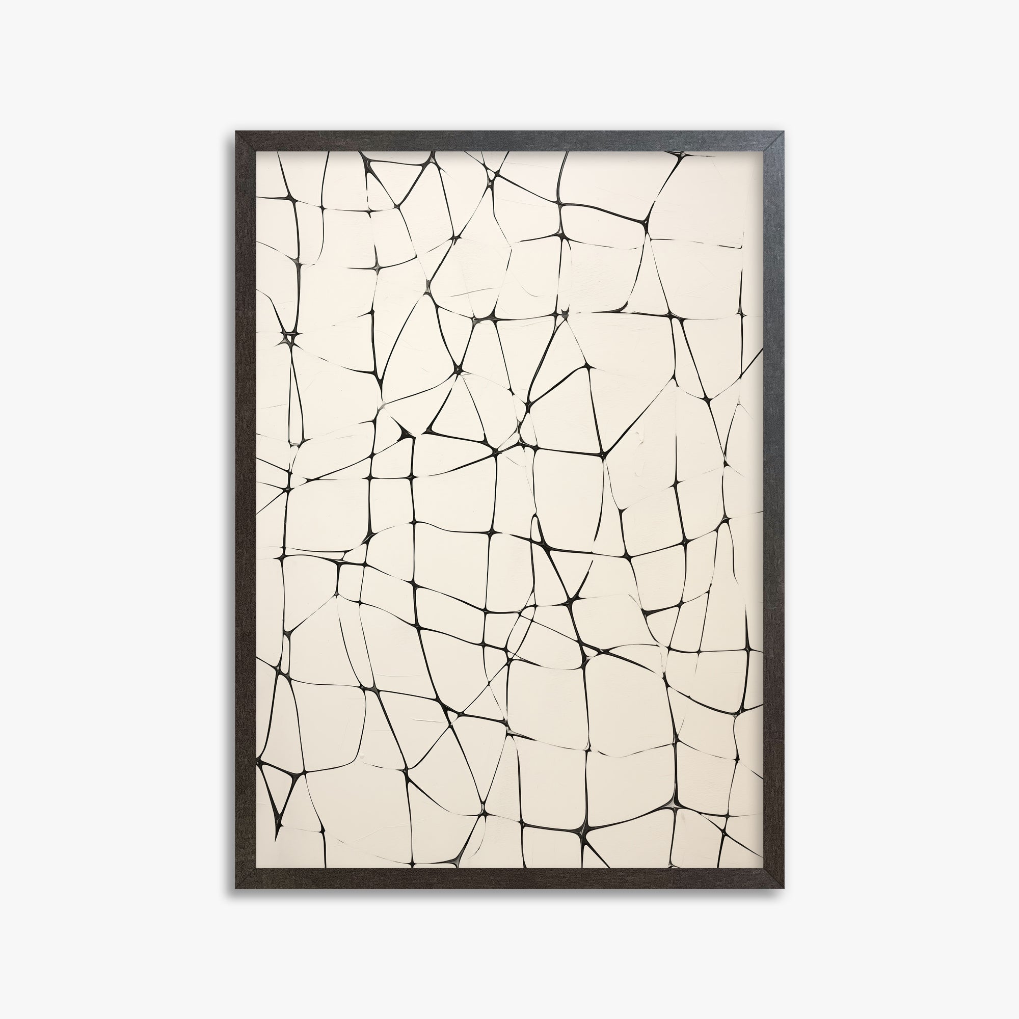 Fractured Serenity, 50x70cm Framed Poster With Espresso Frame