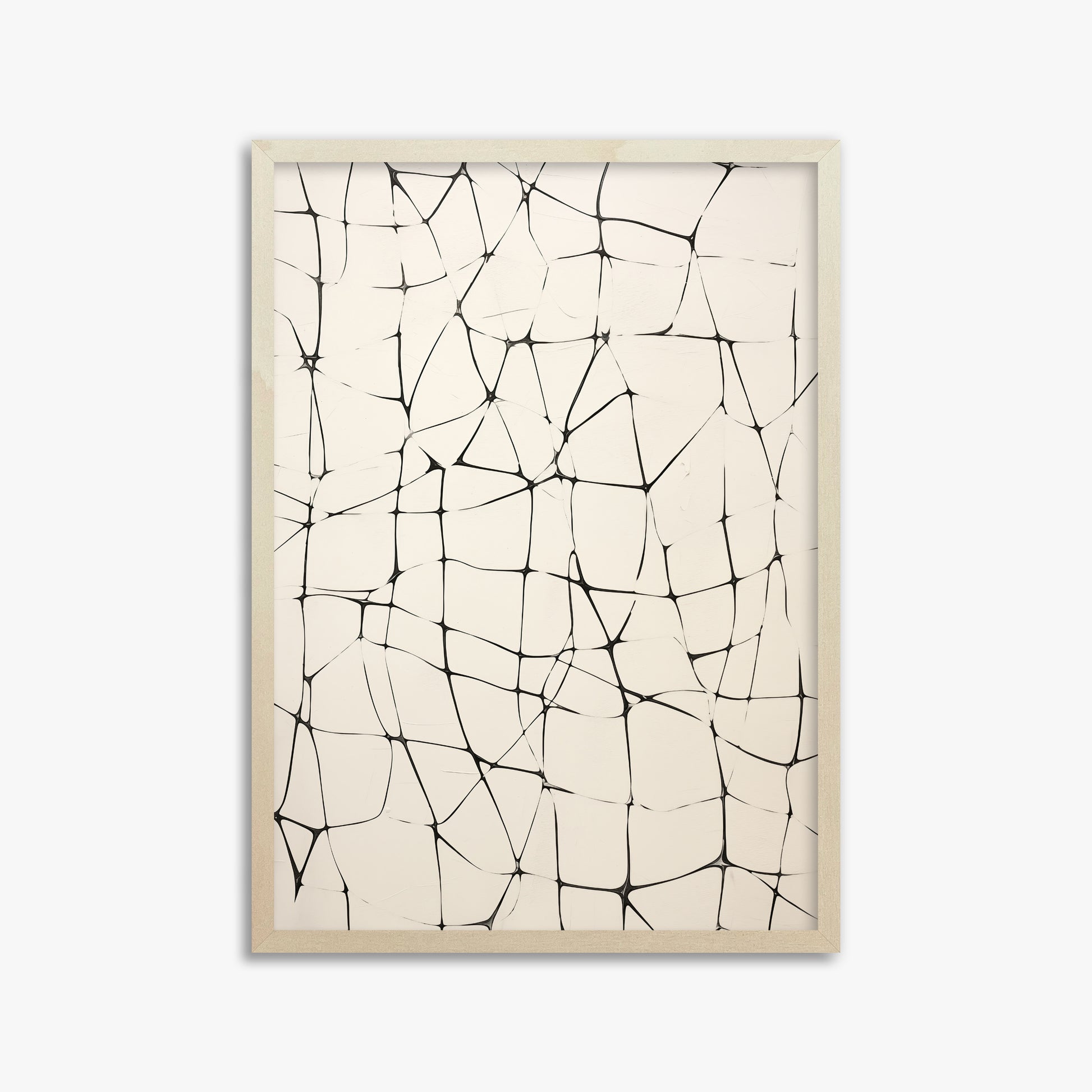 Fractured Serenity, 50x70cm Framed Poster With Lime Wood Frame