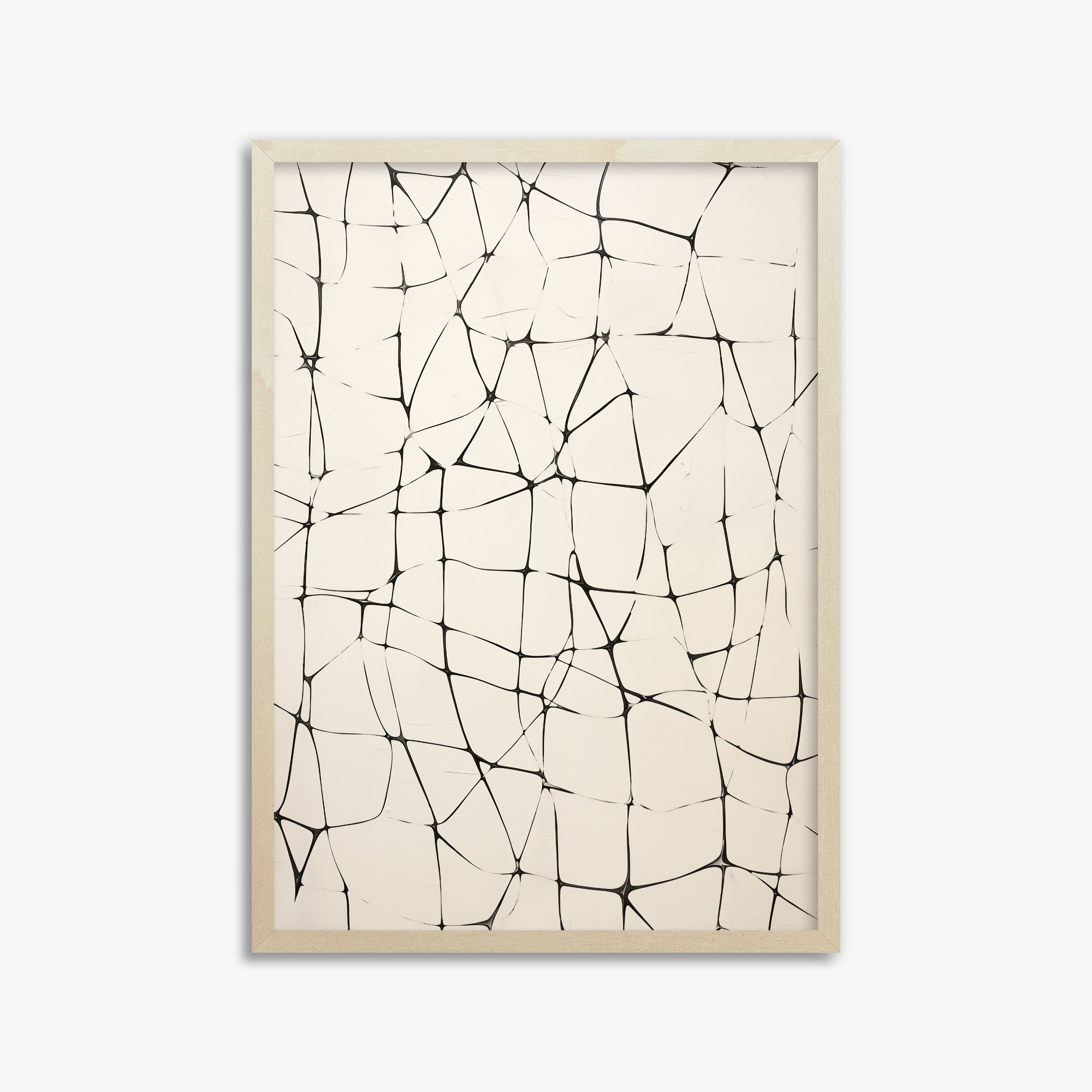 Fractured Serenity, 50x70cm Framed Poster With Lime Wood Frame