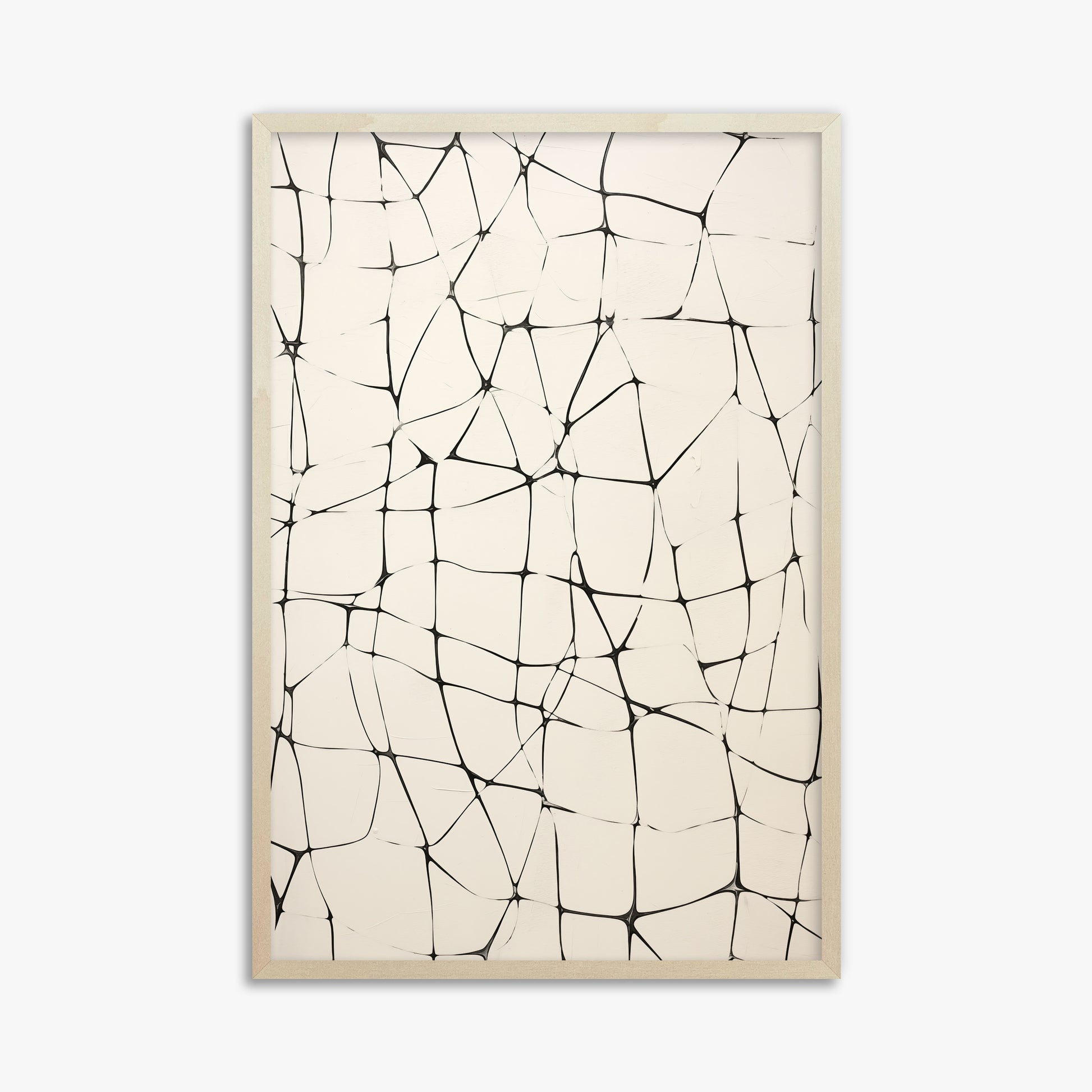 Fractured Serenity, 61x91cm Framed Poster With Lime Wood Frame
