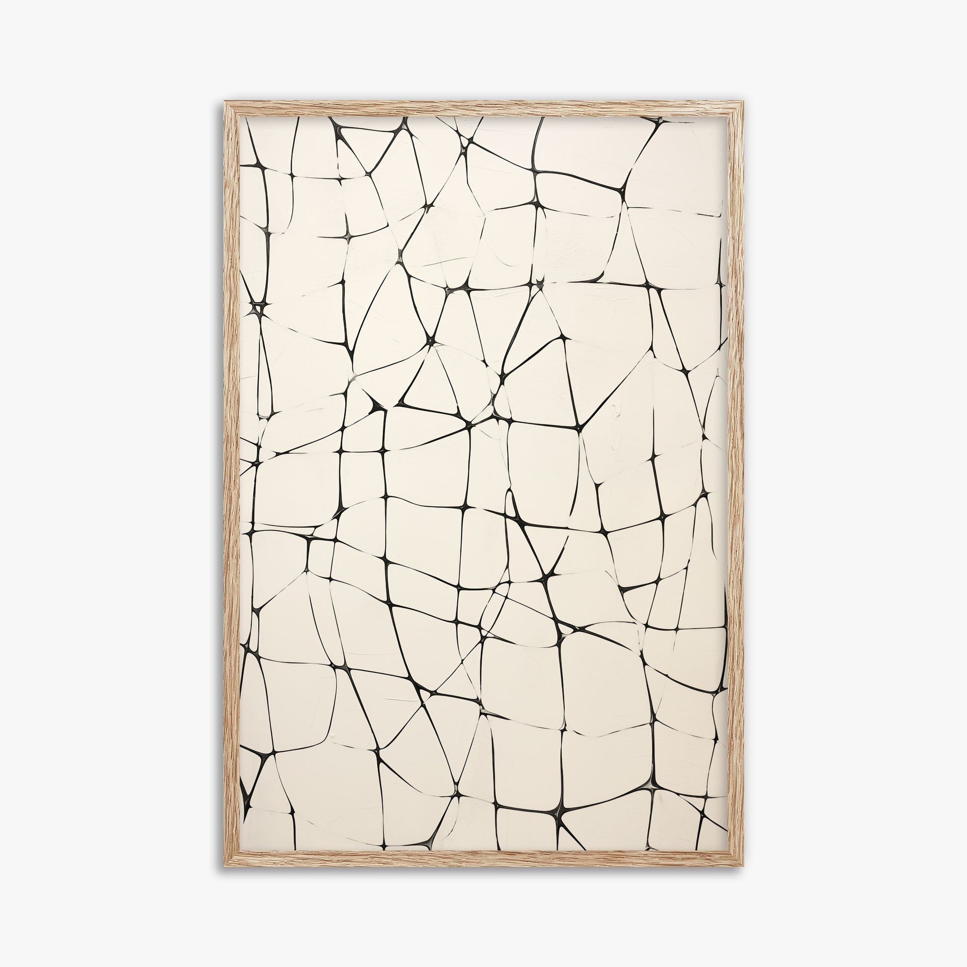 Fractured Serenity, 61x91cm Framed Poster With Raw Oak Frame