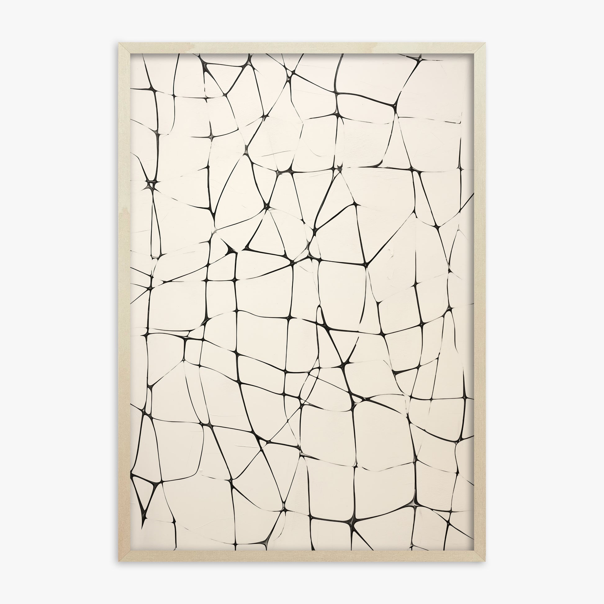 Fractured Serenity, 70x100cm Framed Poster With Lime Wood Frame