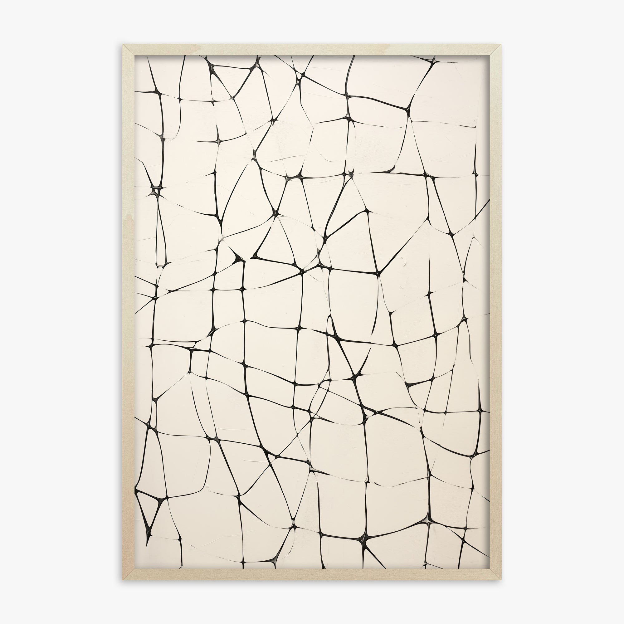 Fractured Serenity, 70x100cm Framed Poster With Lime Wood Frame