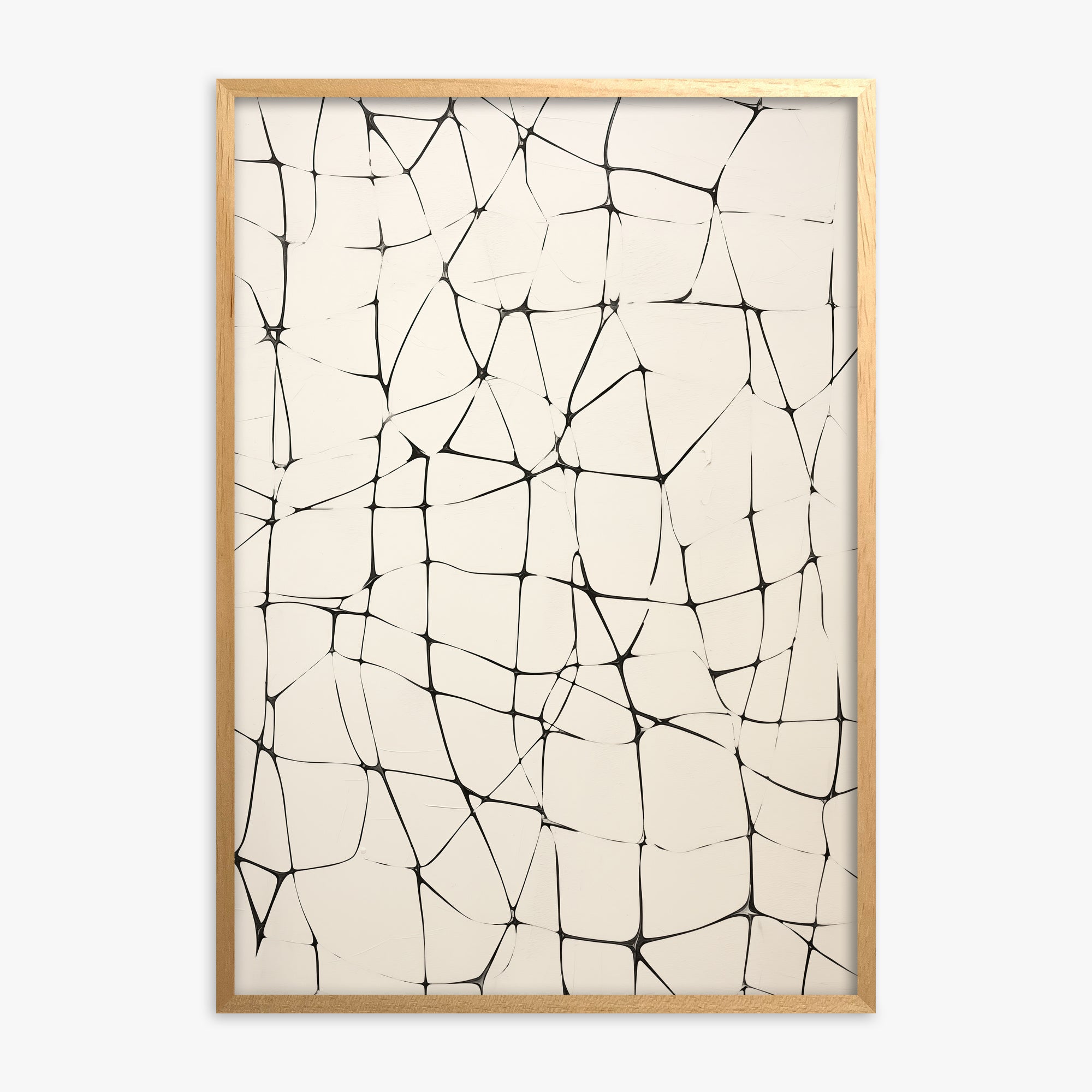 Fractured Serenity, Oak Framed Poster With Oak Frame