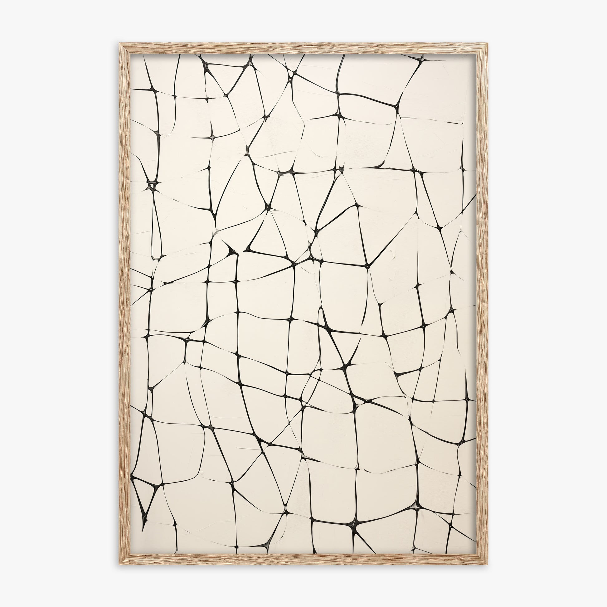 Fractured Serenity, 70x100cm Framed Poster With Raw Oak Frame